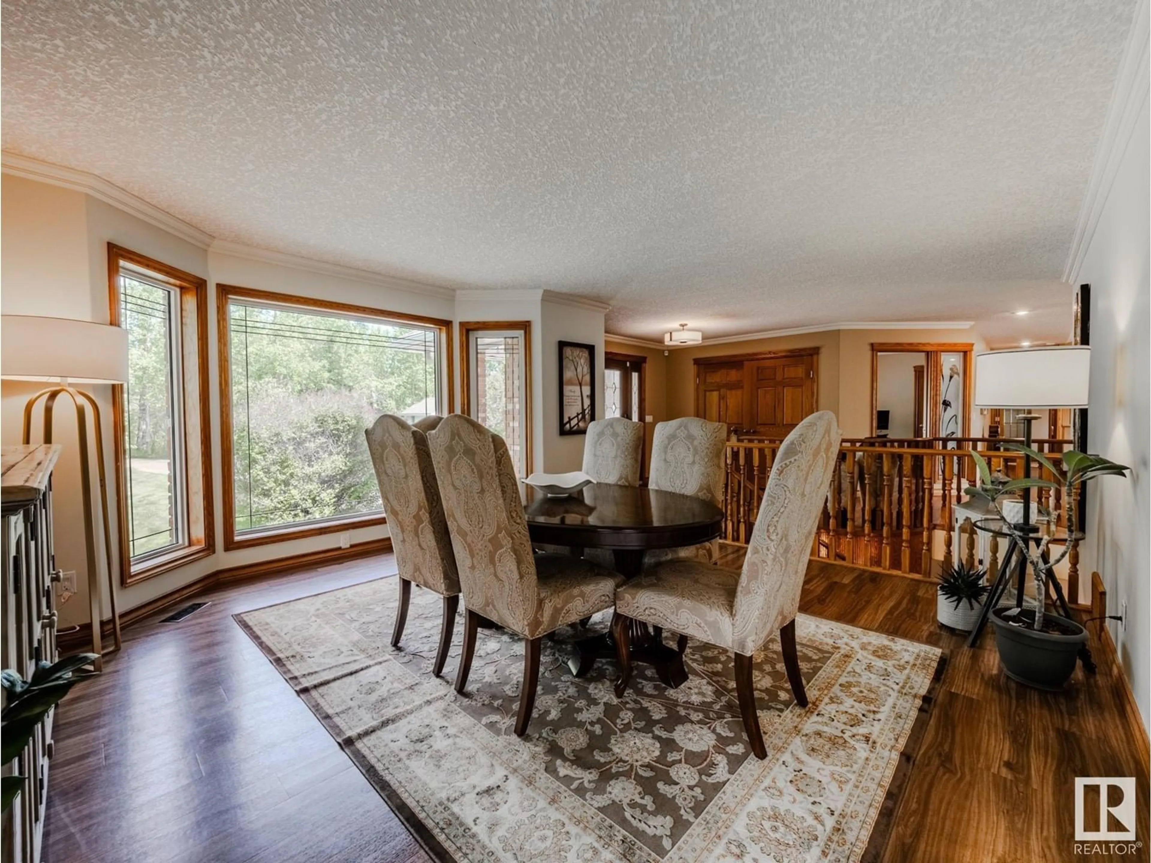 Dining room, wood/laminate floor for 21545 TWP ROAD 522, Rural Strathcona County Alberta T8E1G1