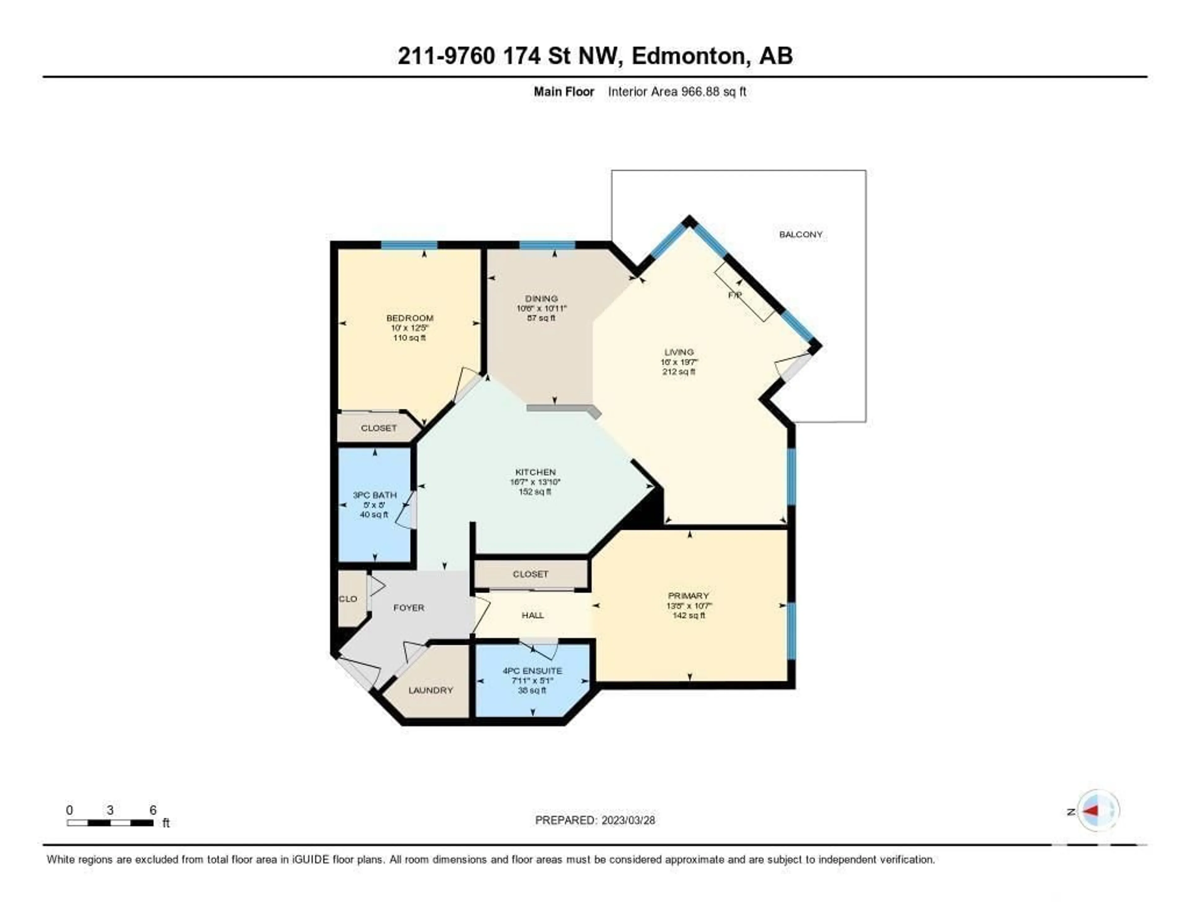Floor plan for 211 - 9760 174 ST, Edmonton Alberta T6T6J4