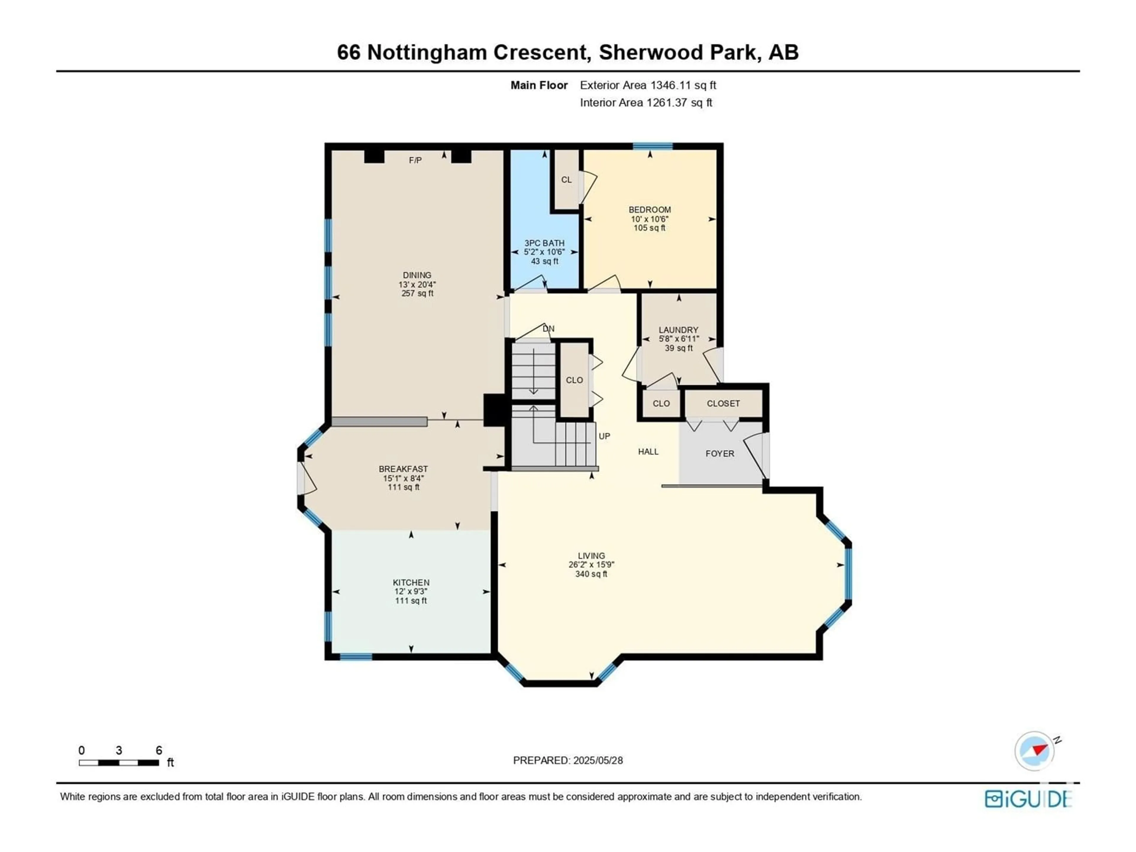 Floor plan for E - 66 NOTTINGHAM CR, Sherwood Park Alberta T8A5L5