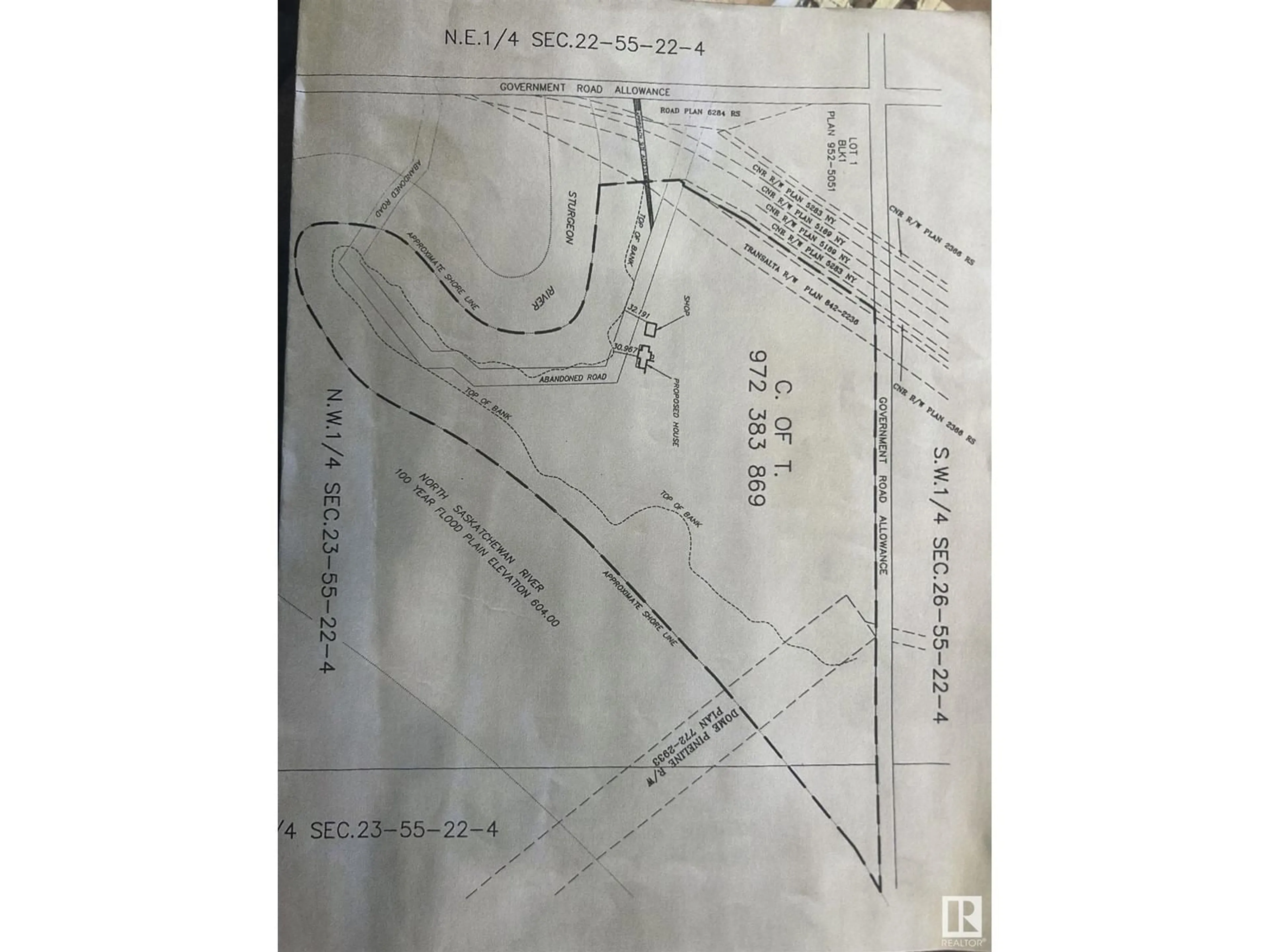 Picture of a map for 55325 RR 222, Rural Sturgeon County Alberta T8K2N9