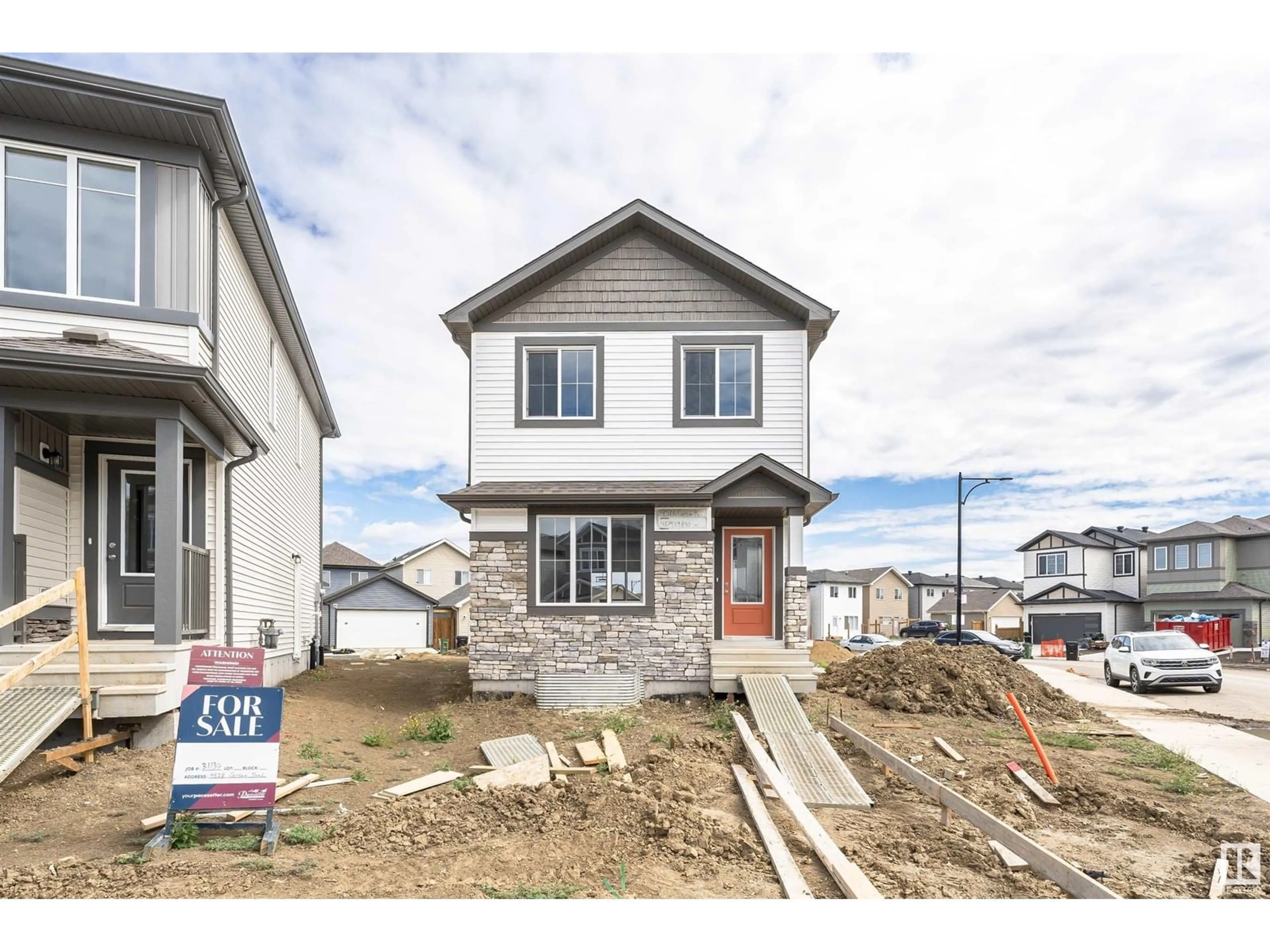 Home with vinyl exterior material, street for SW - 9526 CARSON BEND BN, Edmonton Alberta T6W5G7
