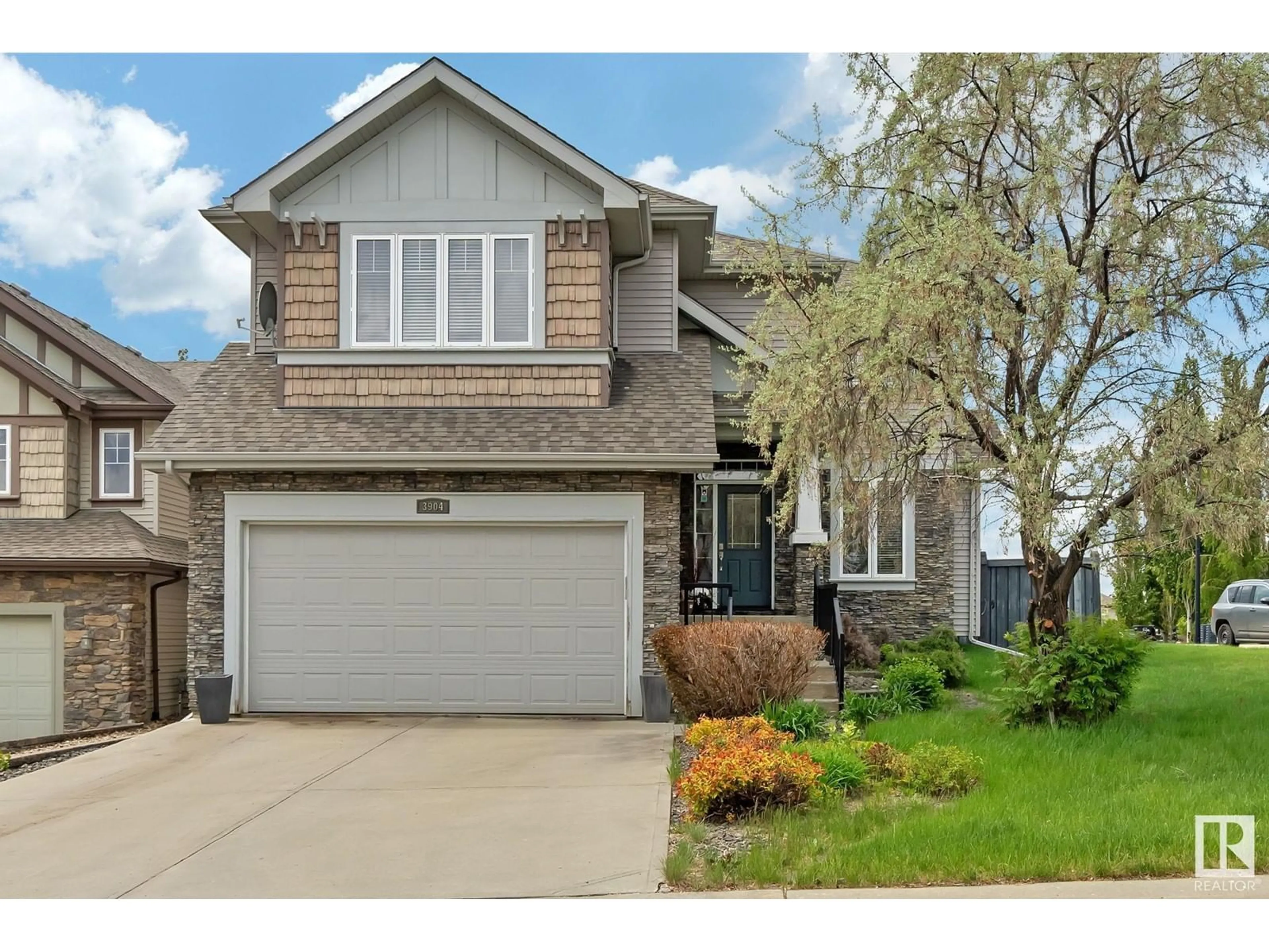 Home with brick exterior material, street for NW - 3904 MACNEIL BA, Edmonton Alberta T6R0H5