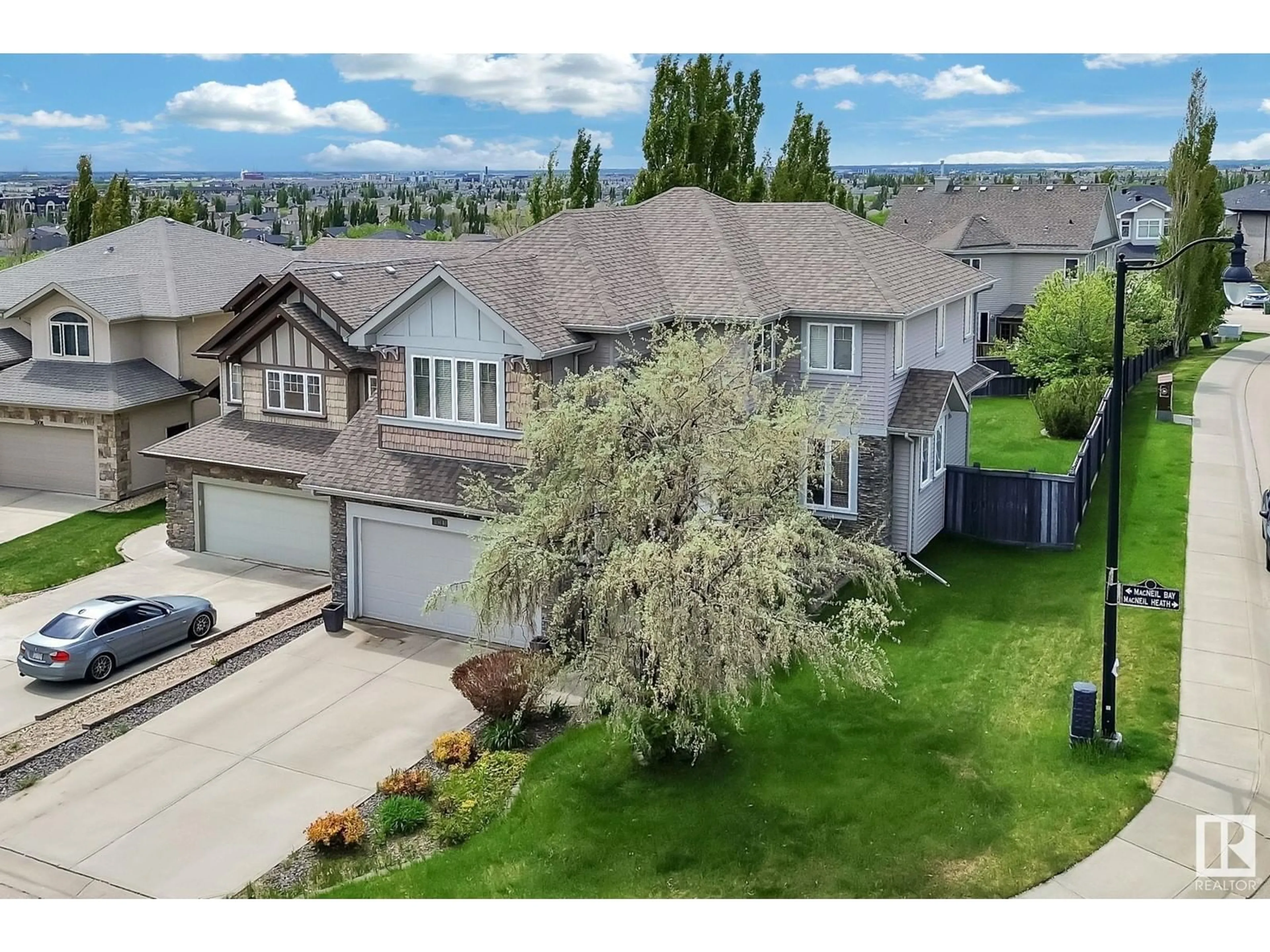 A pic from outside/outdoor area/front of a property/back of a property/a pic from drone, mountain view for NW - 3904 MACNEIL BA, Edmonton Alberta T6R0H5