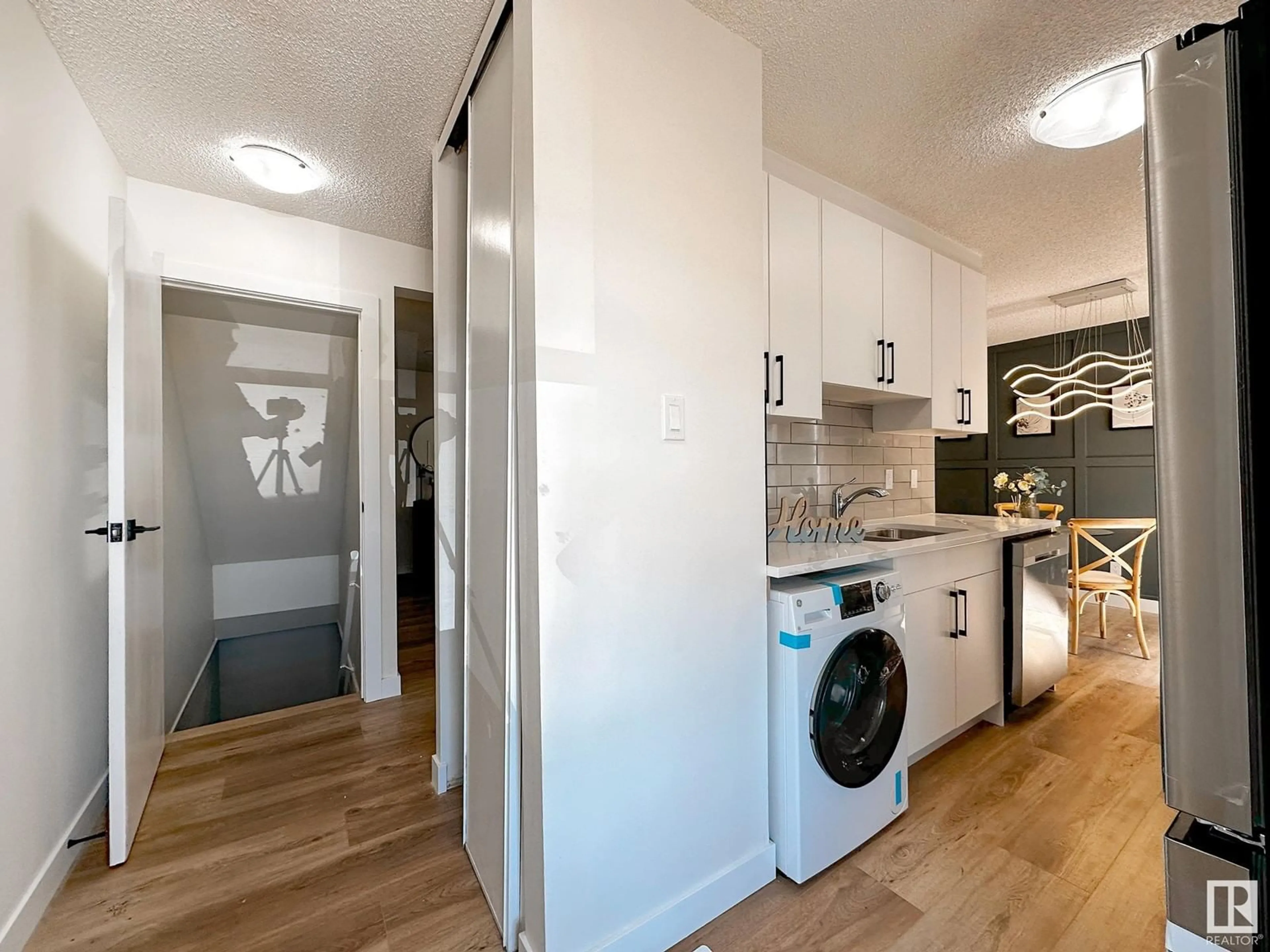 Kitchen with laundary machines, unknown for NW - 6J CALLINGWOOD CO, Edmonton Alberta T5T0H5