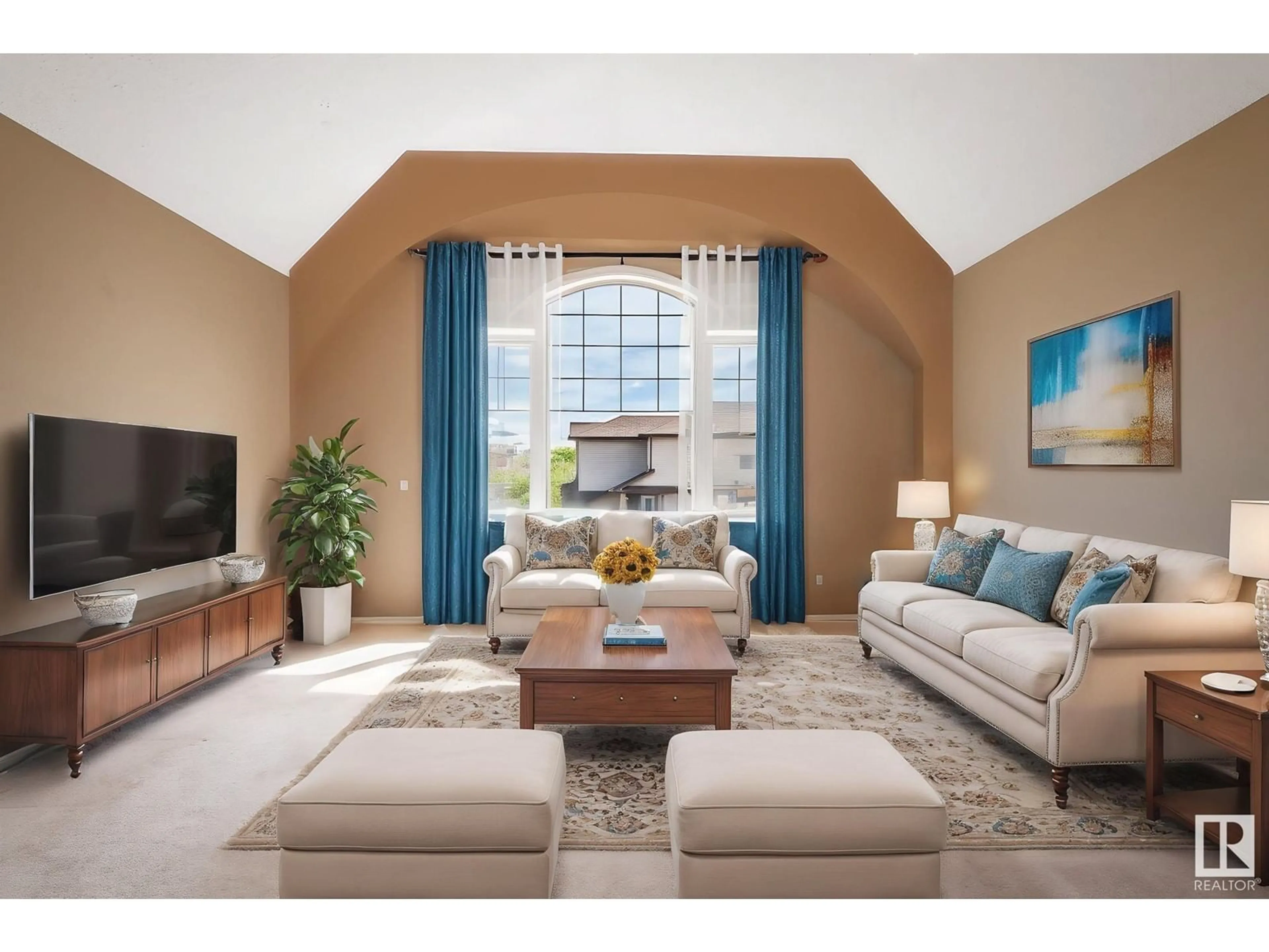 Living room with furniture, unknown for 20604 92 AV, Edmonton Alberta T5T1S9