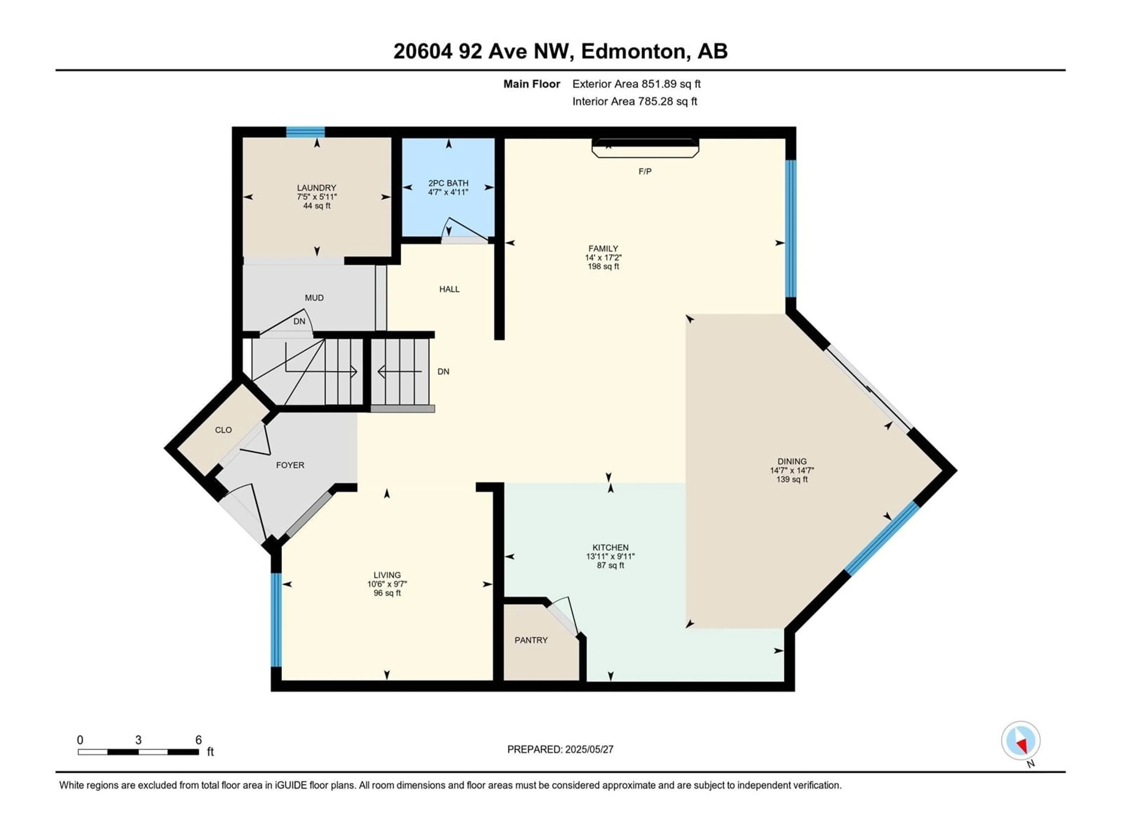 Floor plan for 20604 92 AV, Edmonton Alberta T5T1S9