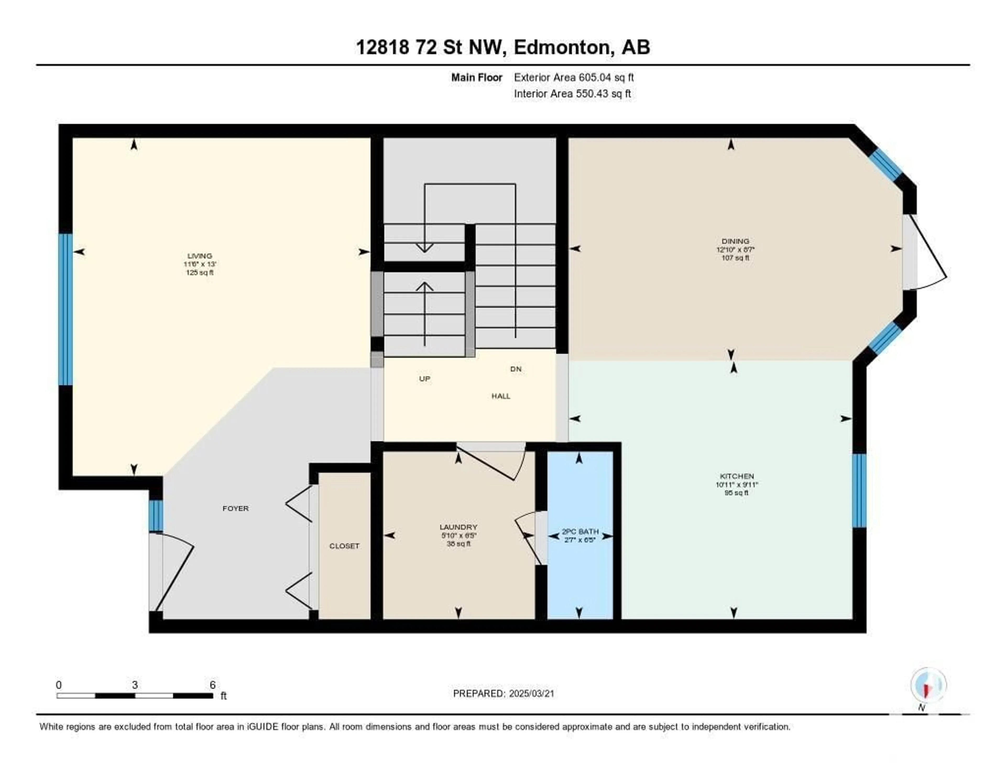 Floor plan for 12818 72 ST, Edmonton Alberta T5C0P5