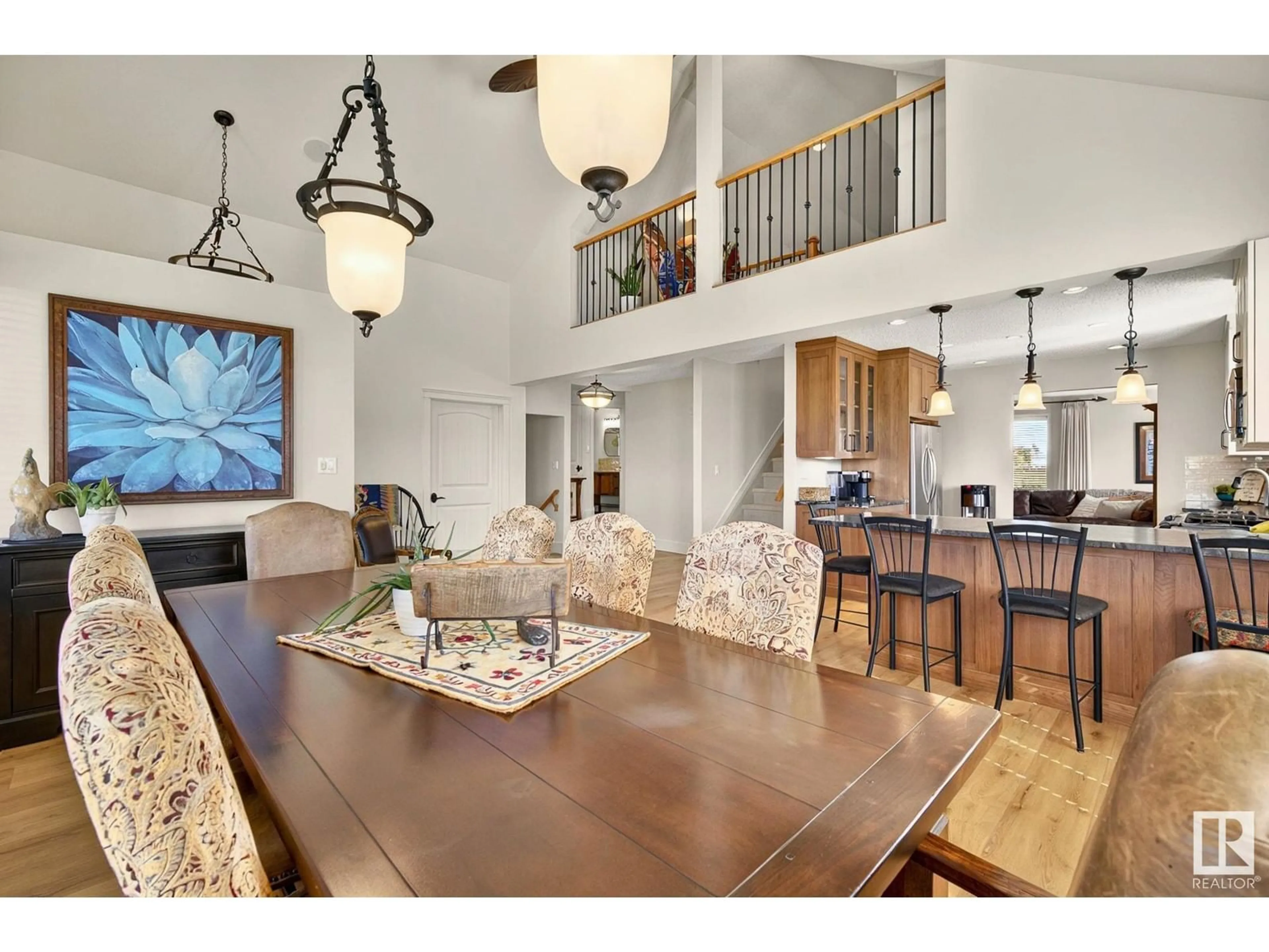 Open concept kitchen, wood/laminate floor for 26317 TWP ROAD 552, Rural Sturgeon County Alberta T8R1T4