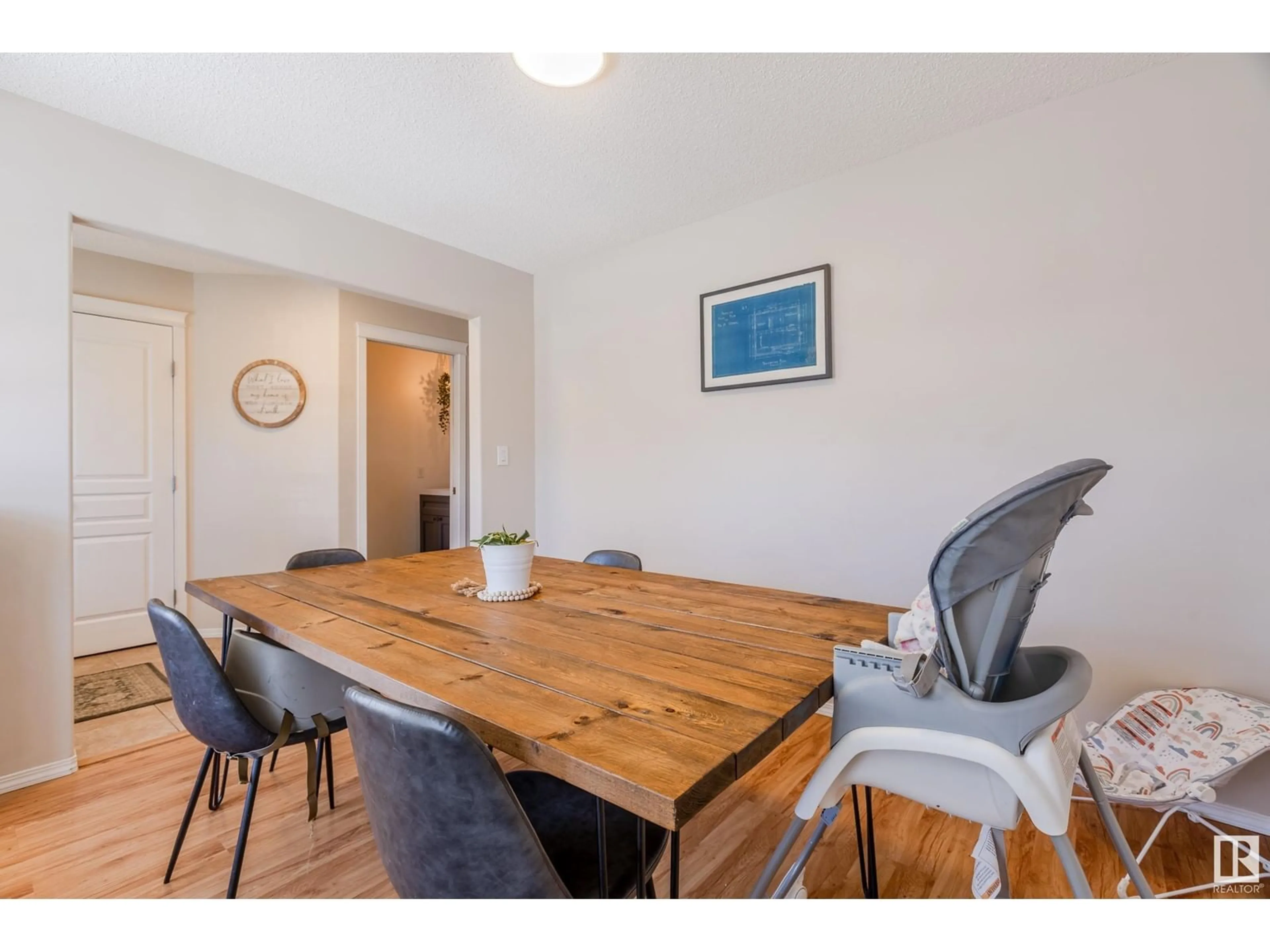 Dining room, wood/laminate floor for 12 VAUGHN AV, Spruce Grove Alberta T7X4M6