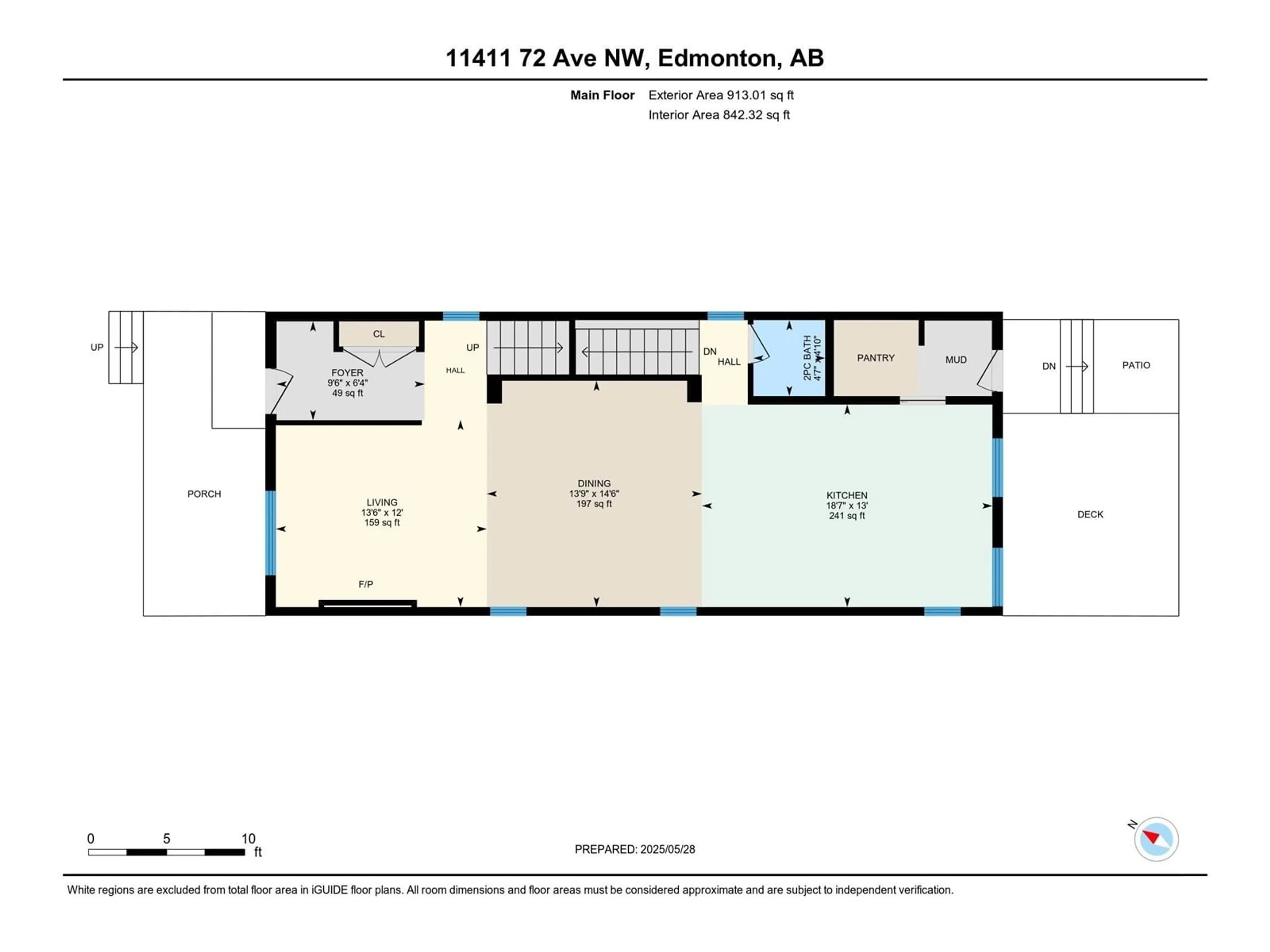 Floor plan for 11411 72 AV, Edmonton Alberta T6G0B7