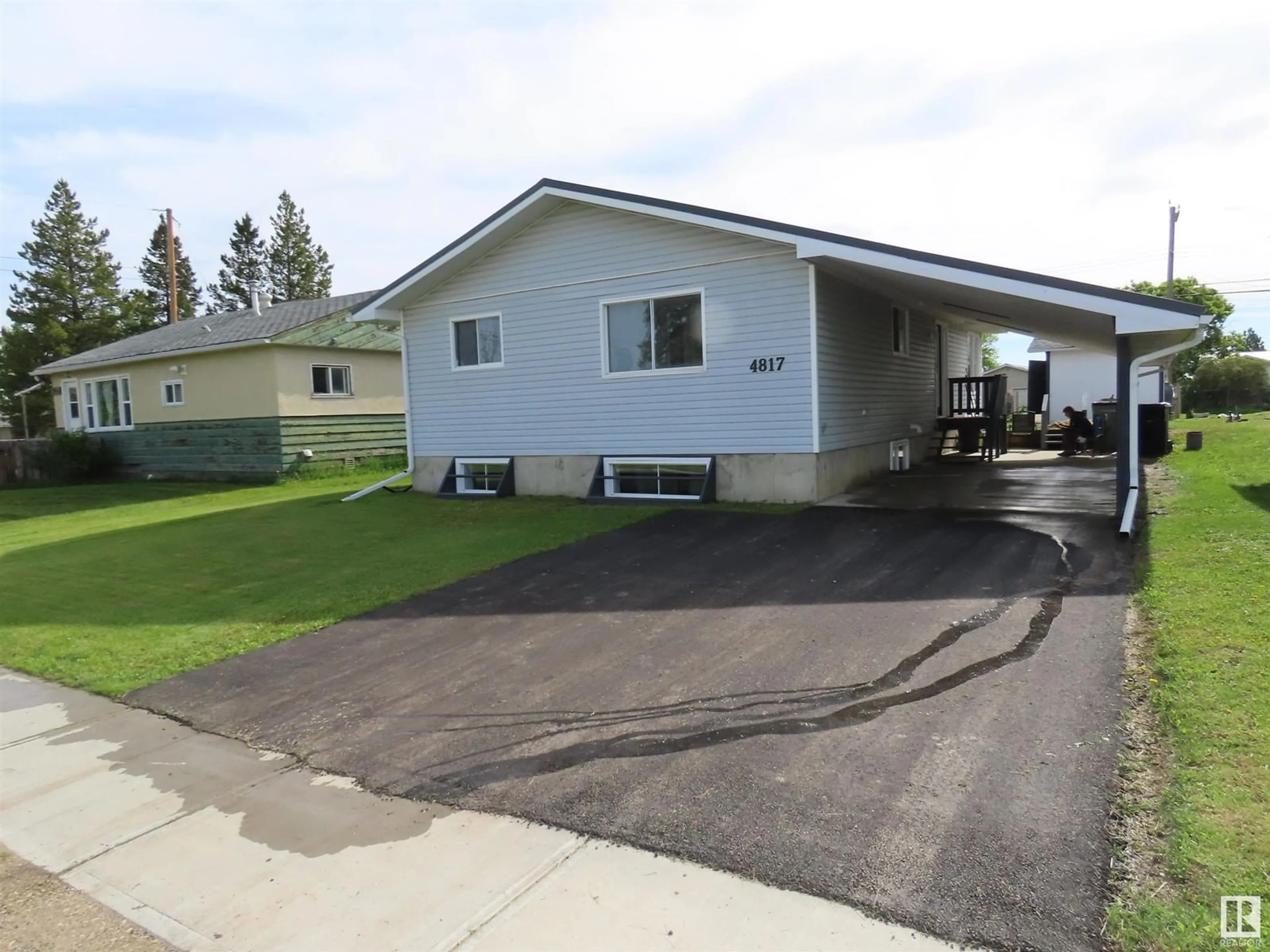 Home with vinyl exterior material, street for 4817 47 ST, Mayerthorpe Alberta T0E1N0