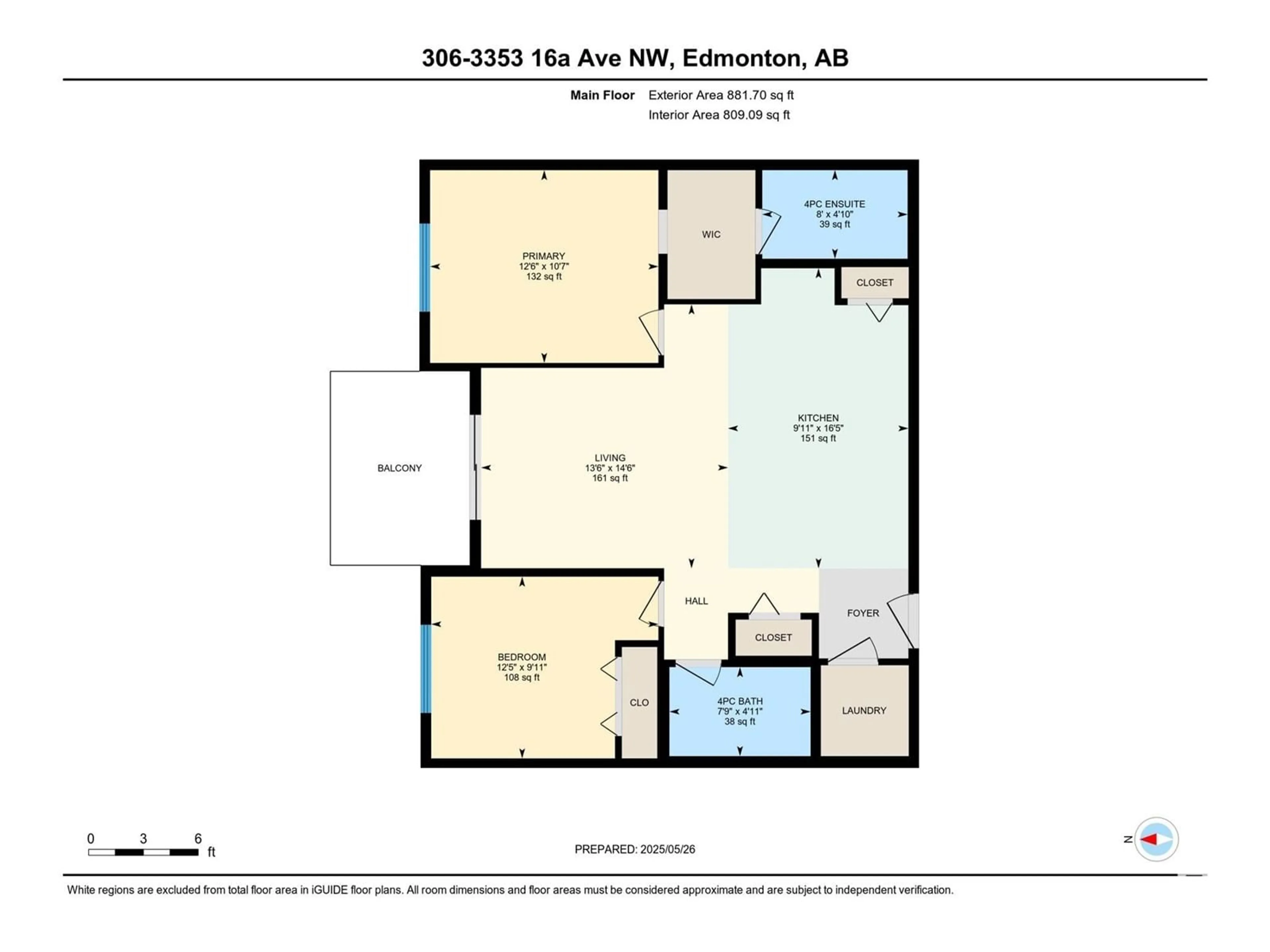 Floor plan for #306 - 3353 16A AV, Edmonton Alberta T6T0V4
