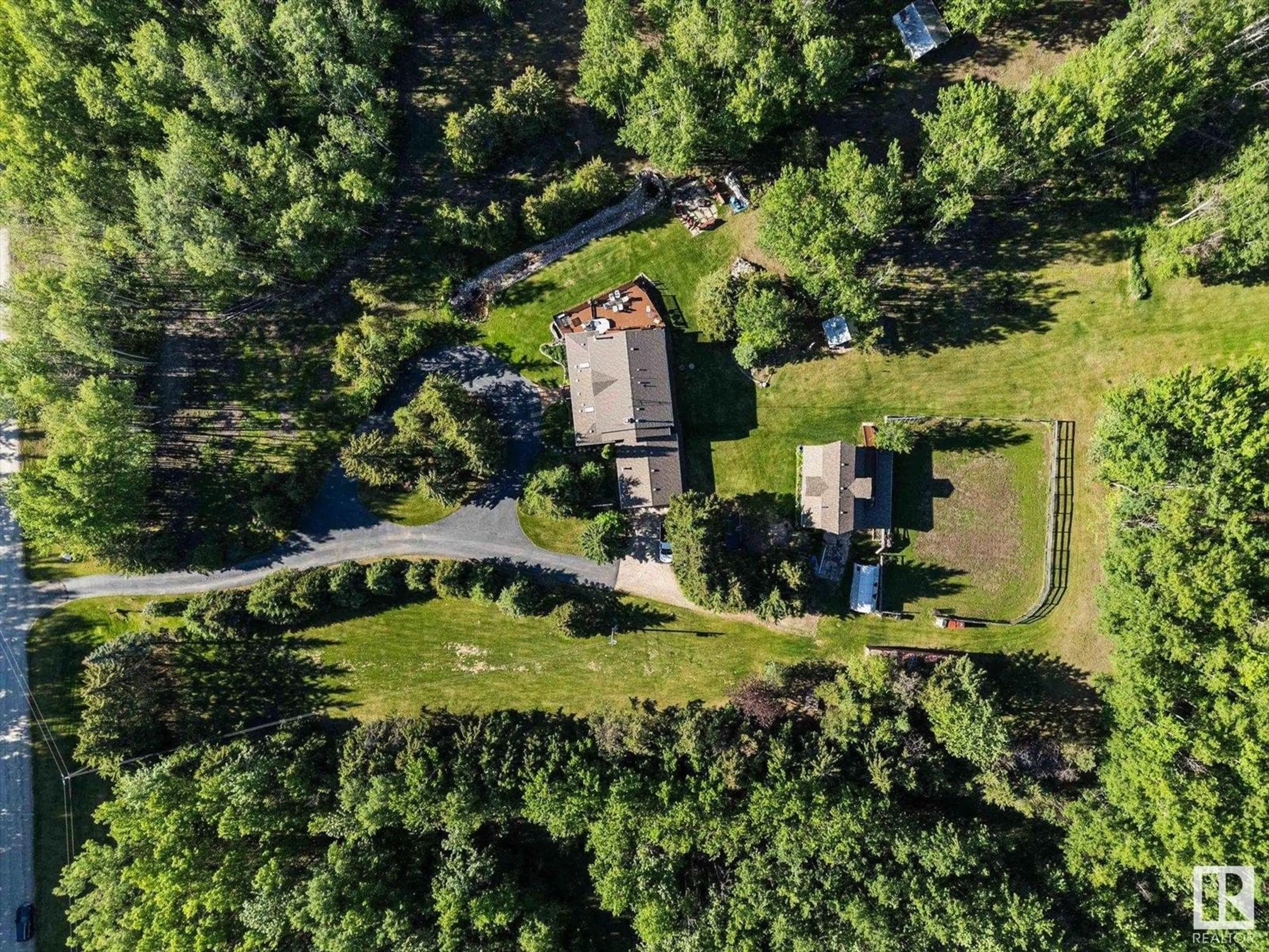 A pic from outside/outdoor area/front of a property/back of a property/a pic from drone, unknown for 15 - 53223 RGE ROAD 34, Rural Parkland County Alberta T0E0N0