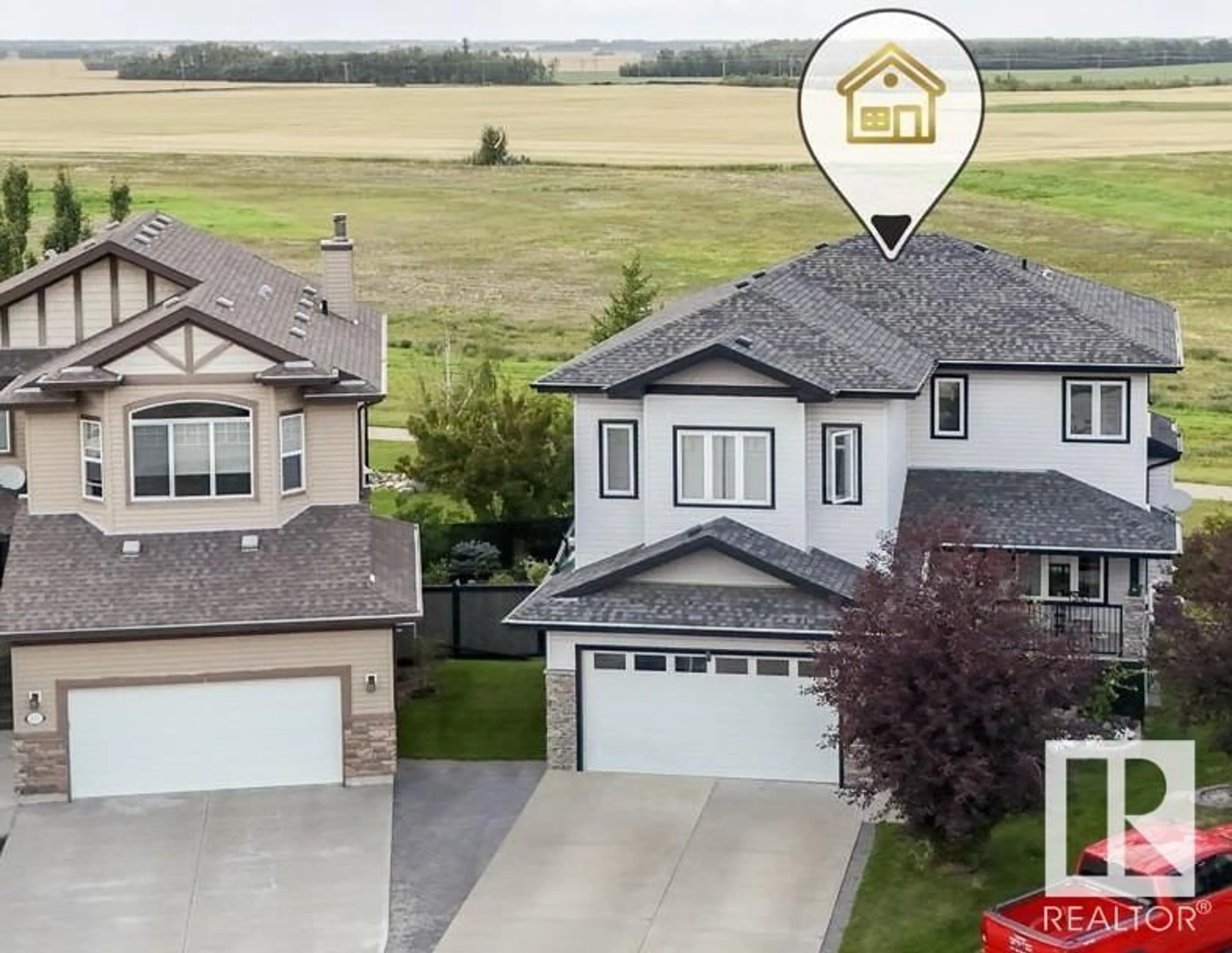 A pic from outside/outdoor area/front of a property/back of a property/a pic from drone, unknown for 339 BRIDGEPORT PLACE, Leduc Alberta T9E0M2