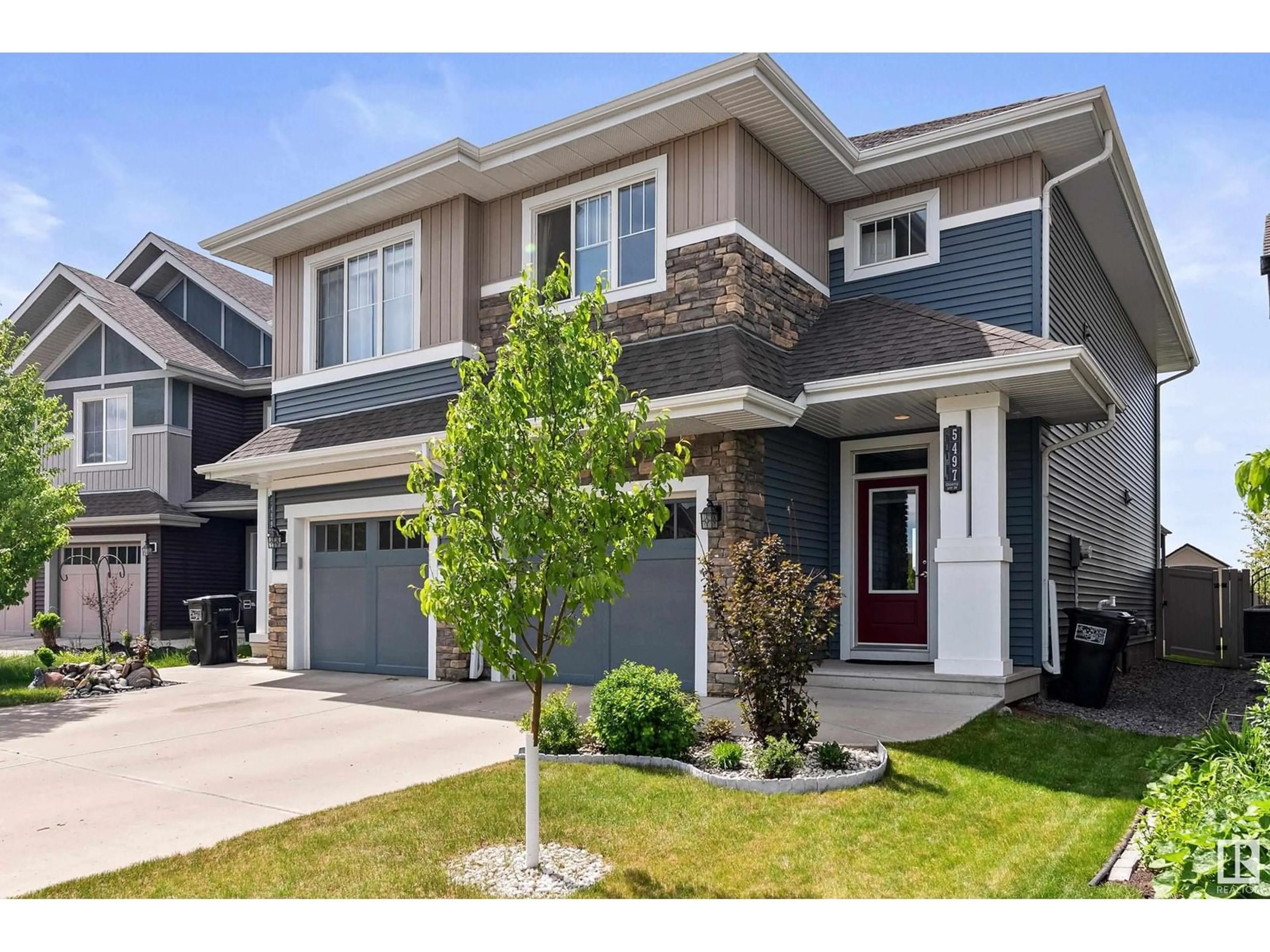 Home with vinyl exterior material, street for SW SW - 5497 CRABAPPLE LO, Edmonton Alberta T6X1S5