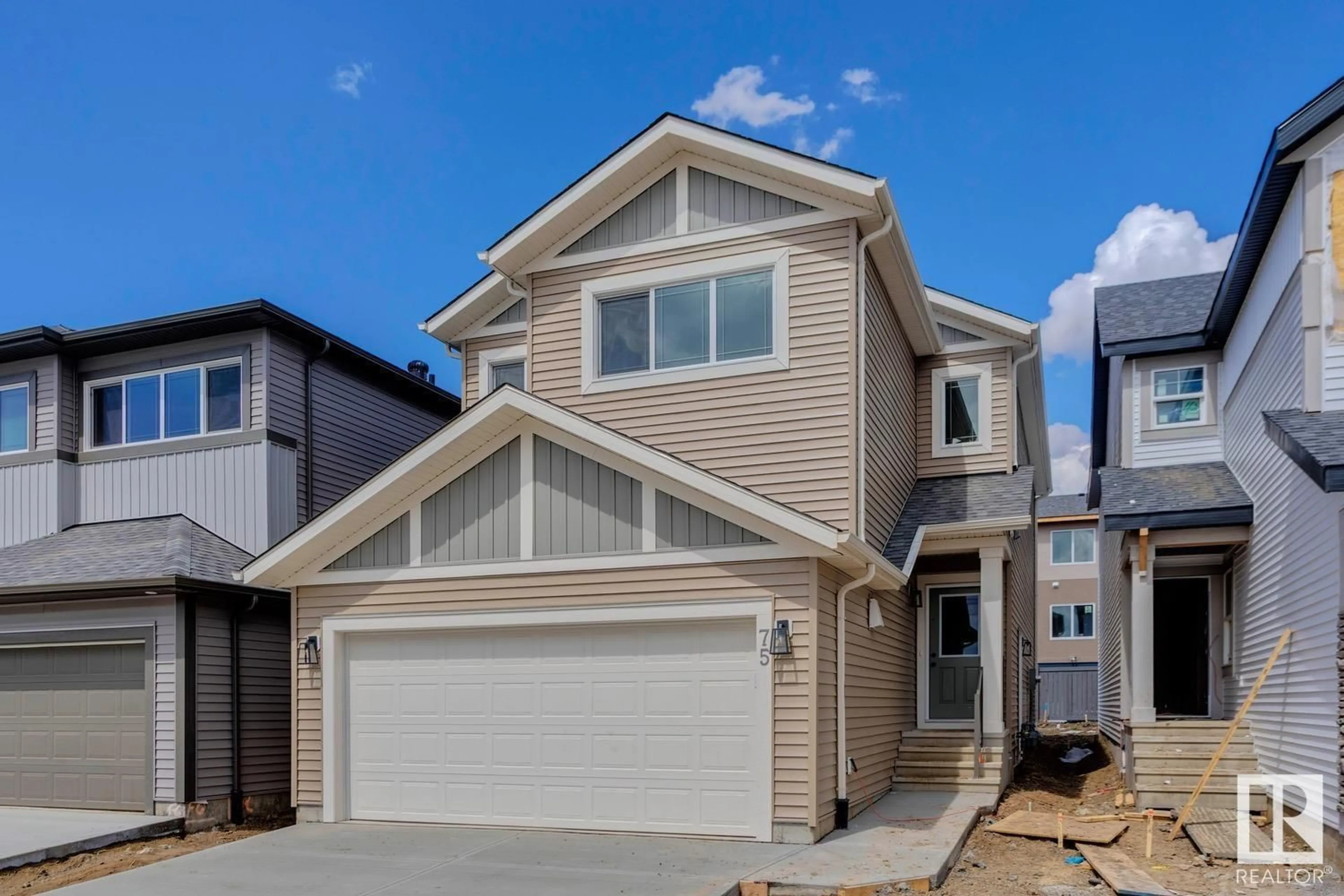 Home with vinyl exterior material, street for 75 NETTLE CR, St. Albert Alberta T8N8B1