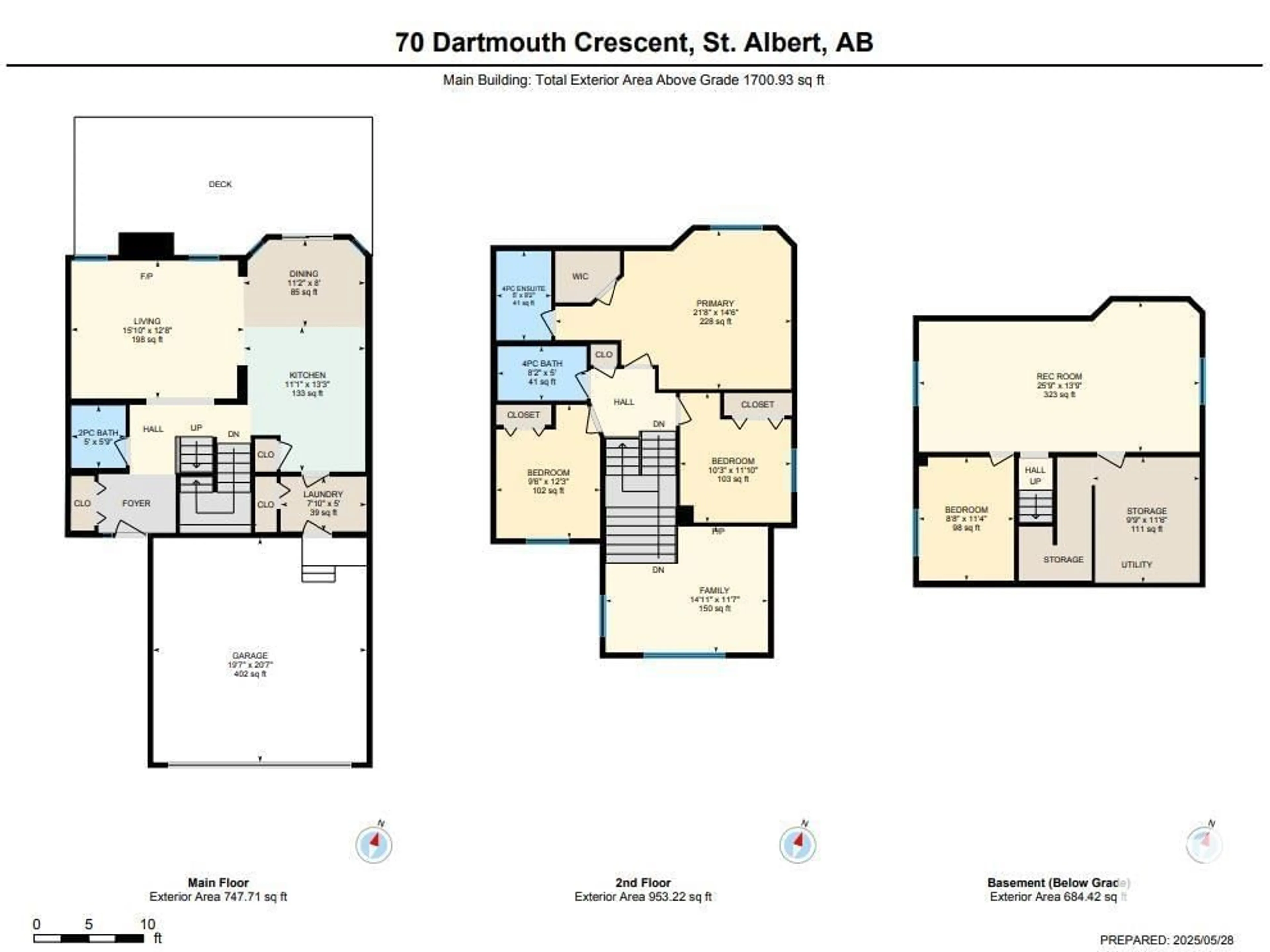 Floor plan for 70 DARTMOUTH CR, St. Albert Alberta T8N6N9