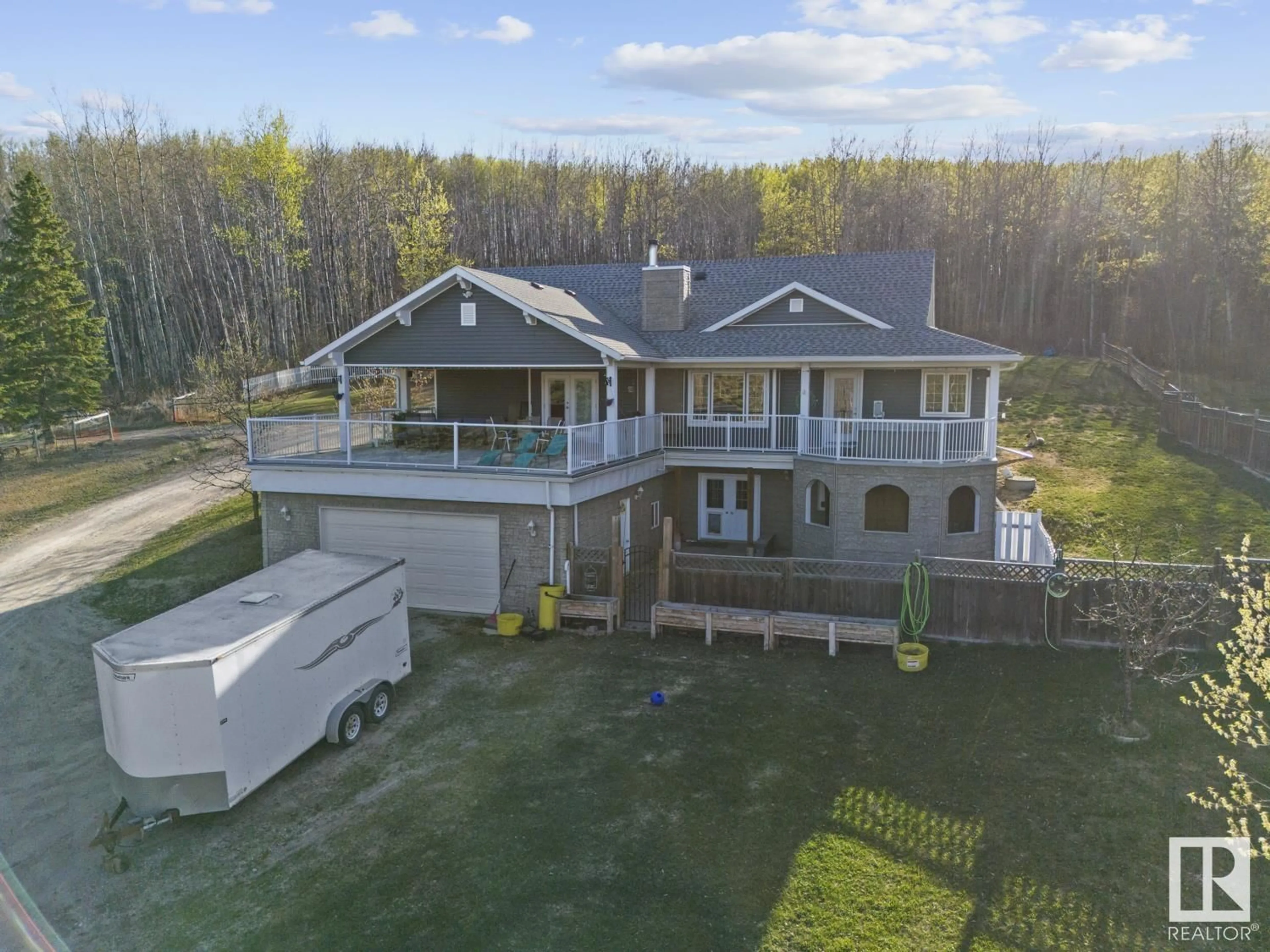 A pic from outside/outdoor area/front of a property/back of a property/a pic from drone, building for 62320 - 20 RGE RD 411A, Rural Bonnyville M.D. Alberta T0A0T0