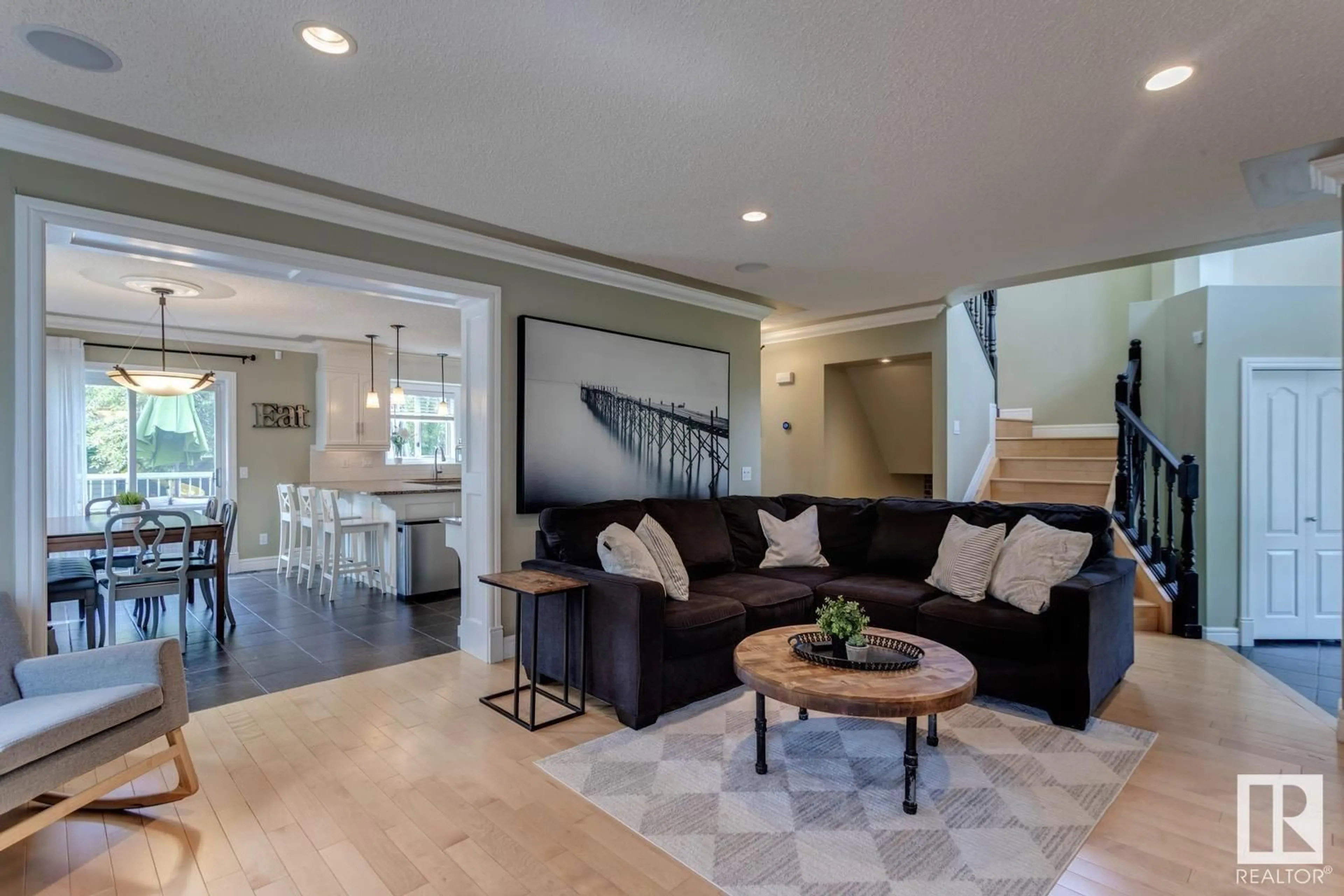 Living room with furniture, unknown for 26 OAKRIDGE DR, St. Albert Alberta T8N6E7