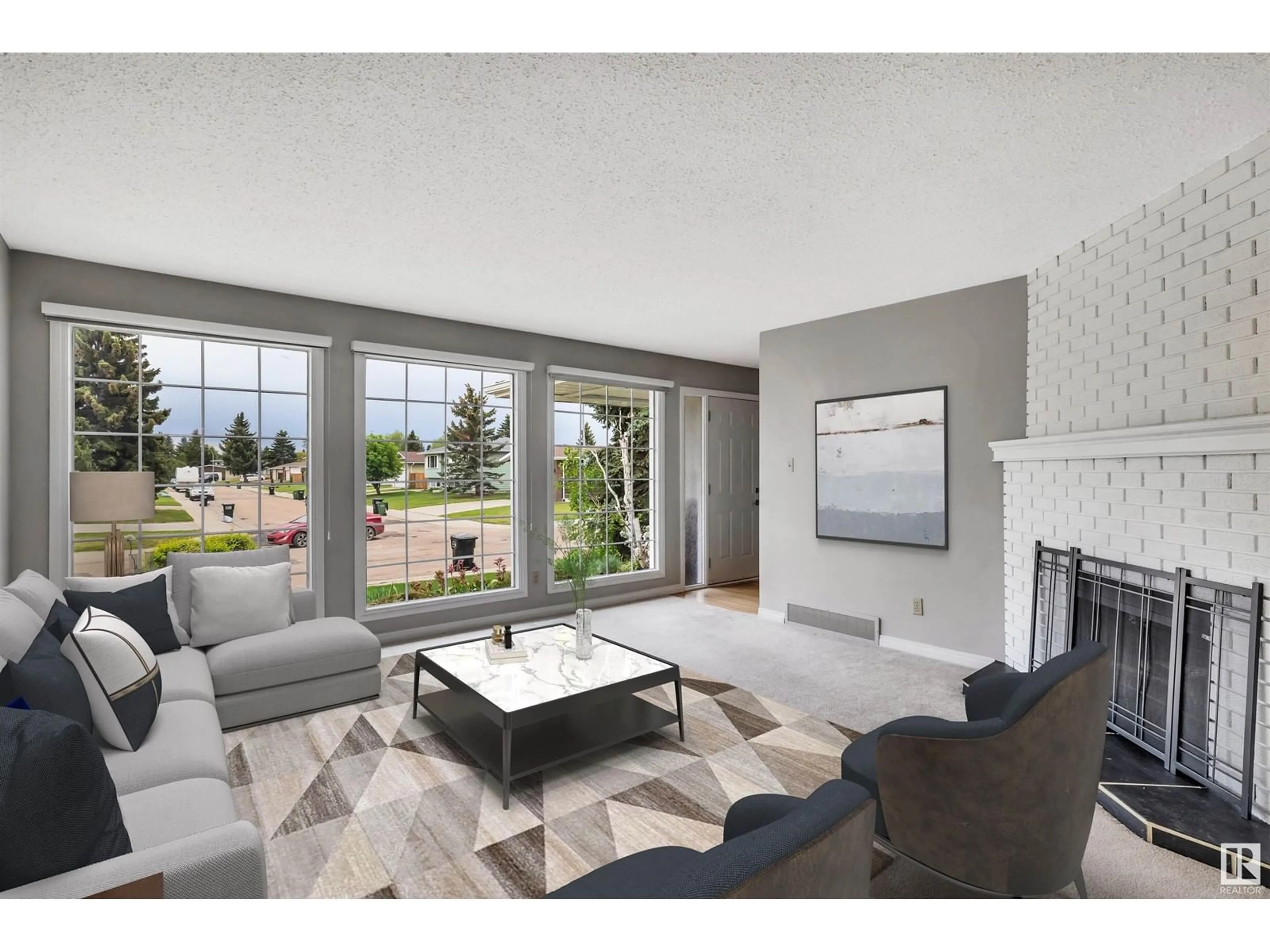 Living room with furniture, unknown for 18420 89 AV, Edmonton Alberta T5T1N5