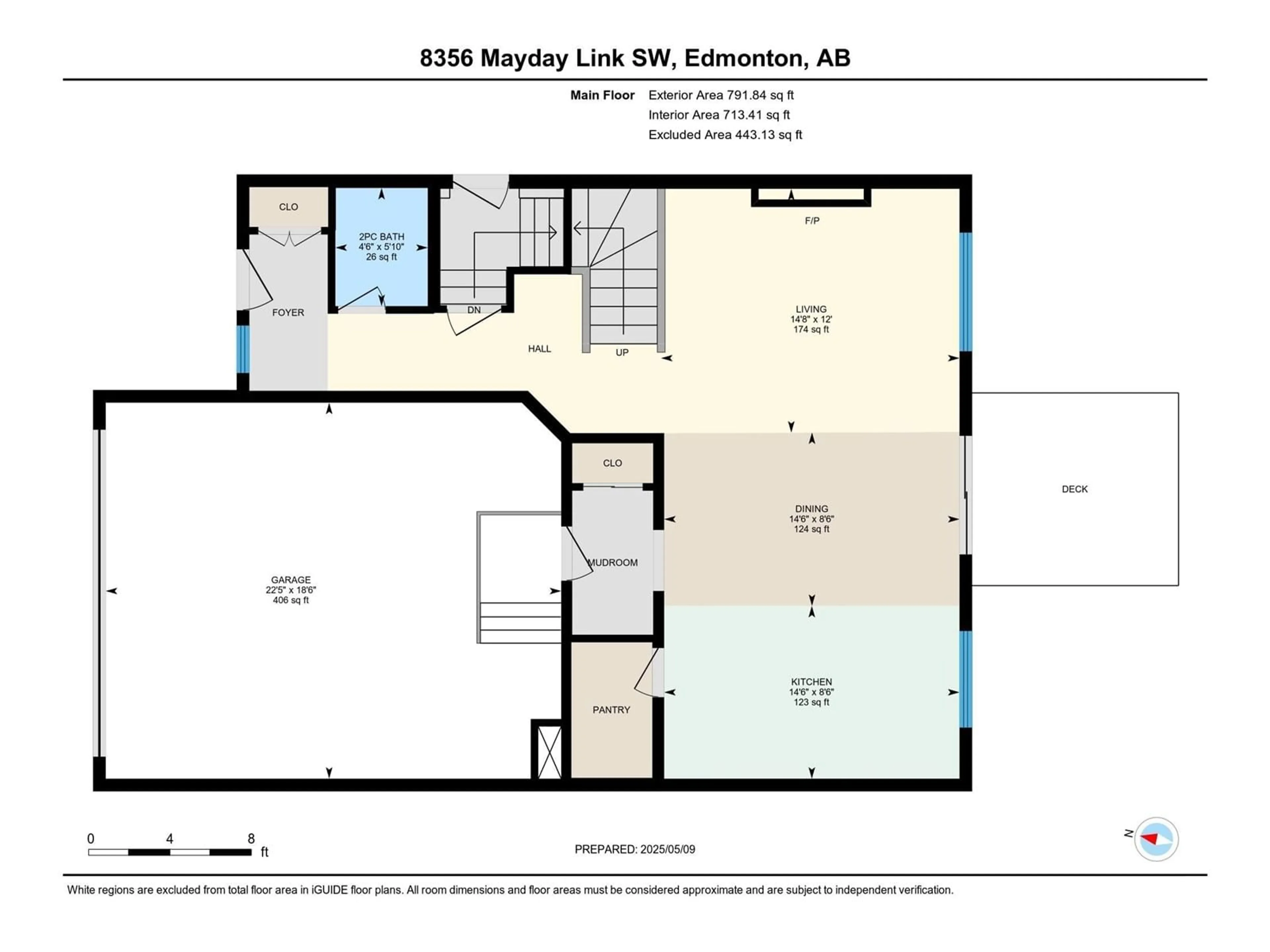 Floor plan for SW SW - 8358 MAYDAY LI, Edmonton Alberta T6X2L1