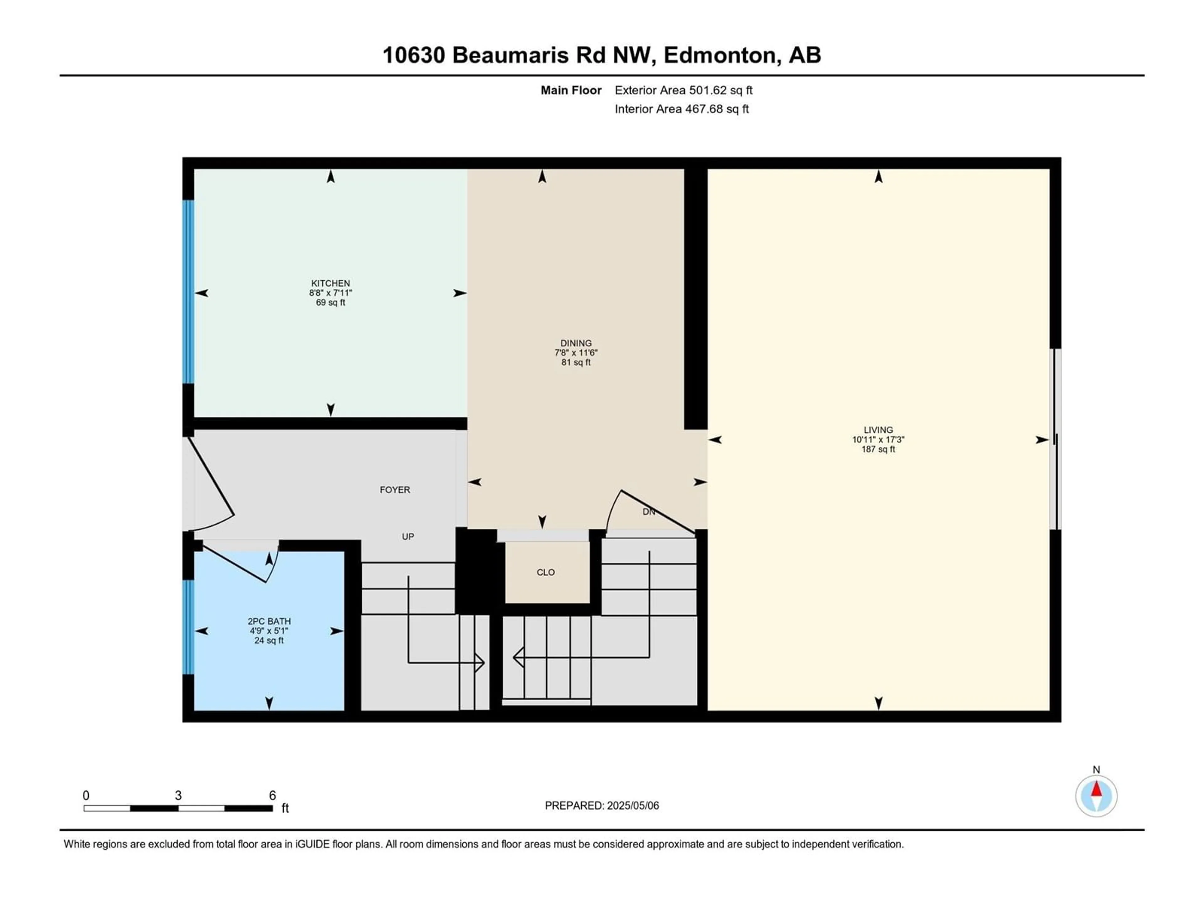Floor plan for 10630 BEAUMARIS RD, Edmonton Alberta T5X3N4