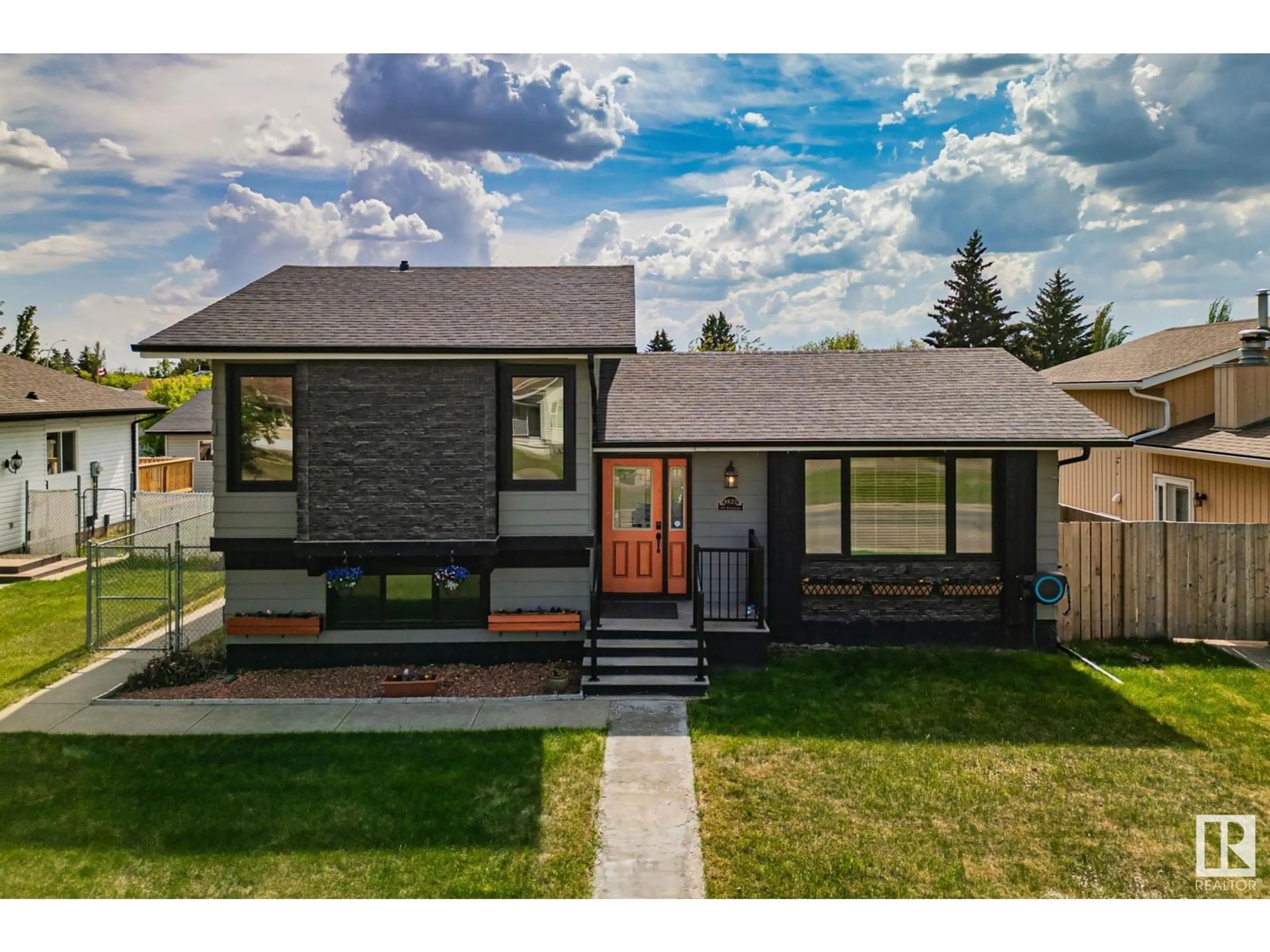 Home with brick exterior material, street for 4627 44 AV, Gibbons Alberta T0A1N0
