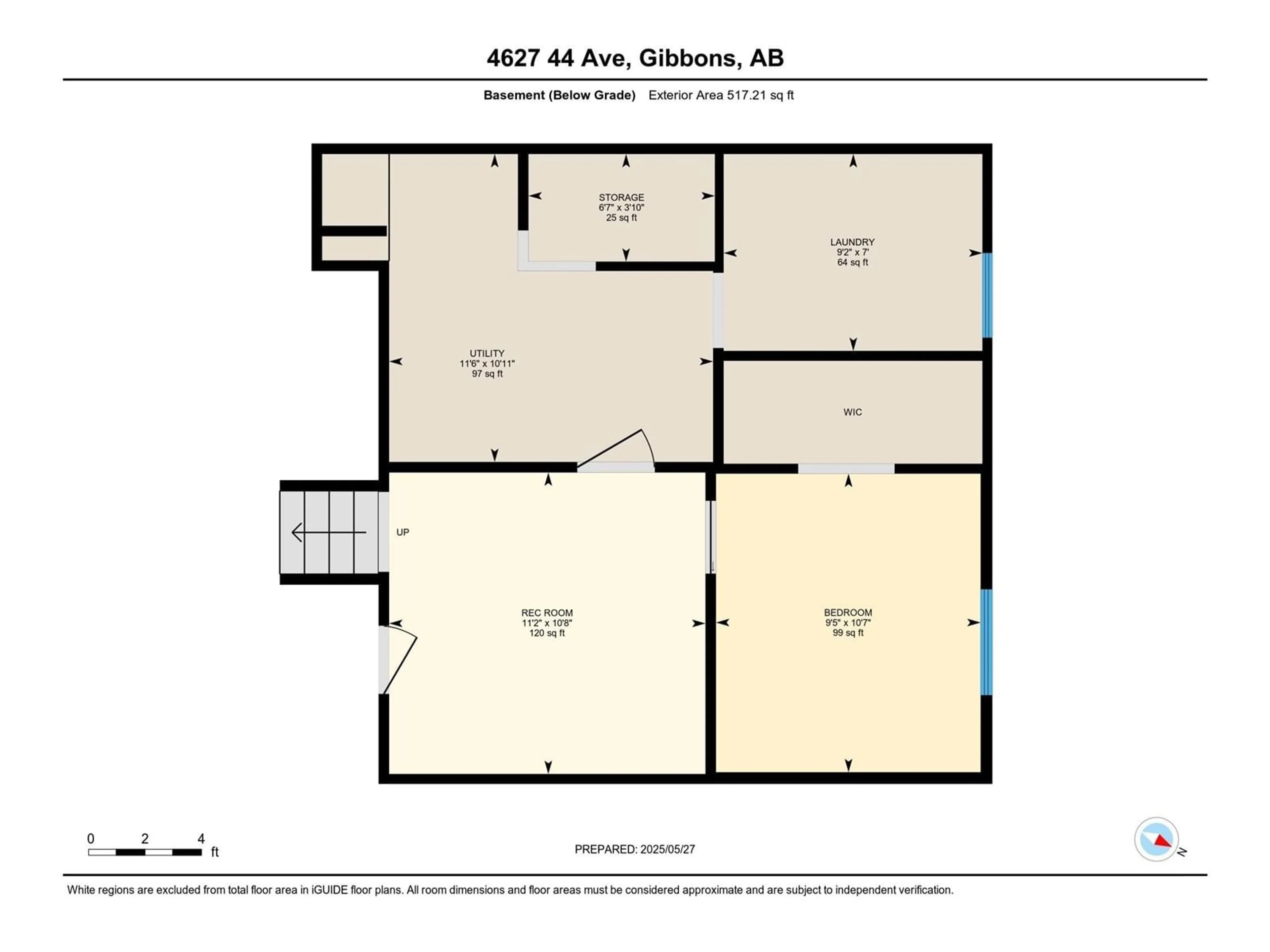 Floor plan for 4627 44 AV, Gibbons Alberta T0A1N0