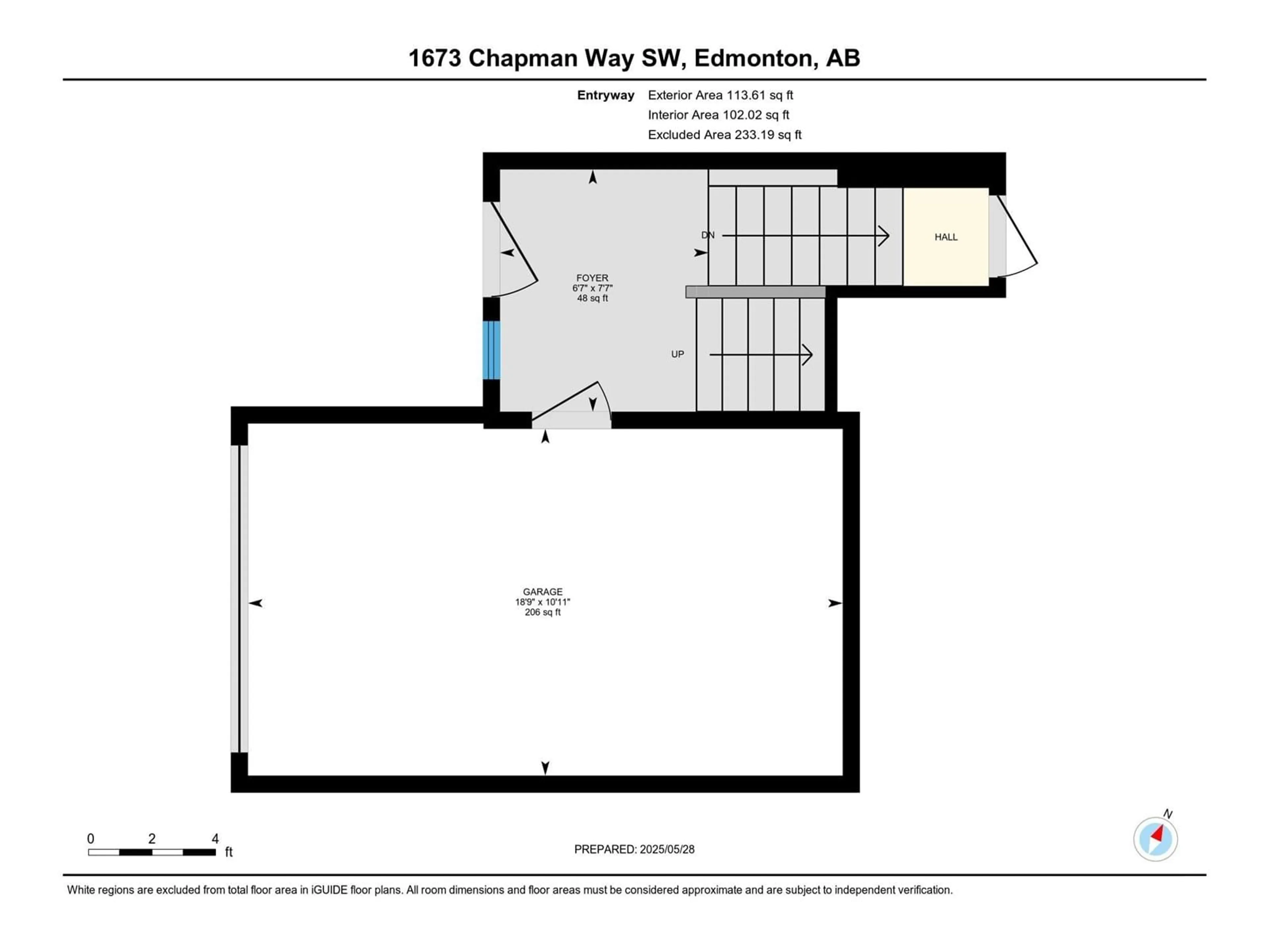 Floor plan for 1673 CHAPMAN WY, Edmonton Alberta T6W0Y5