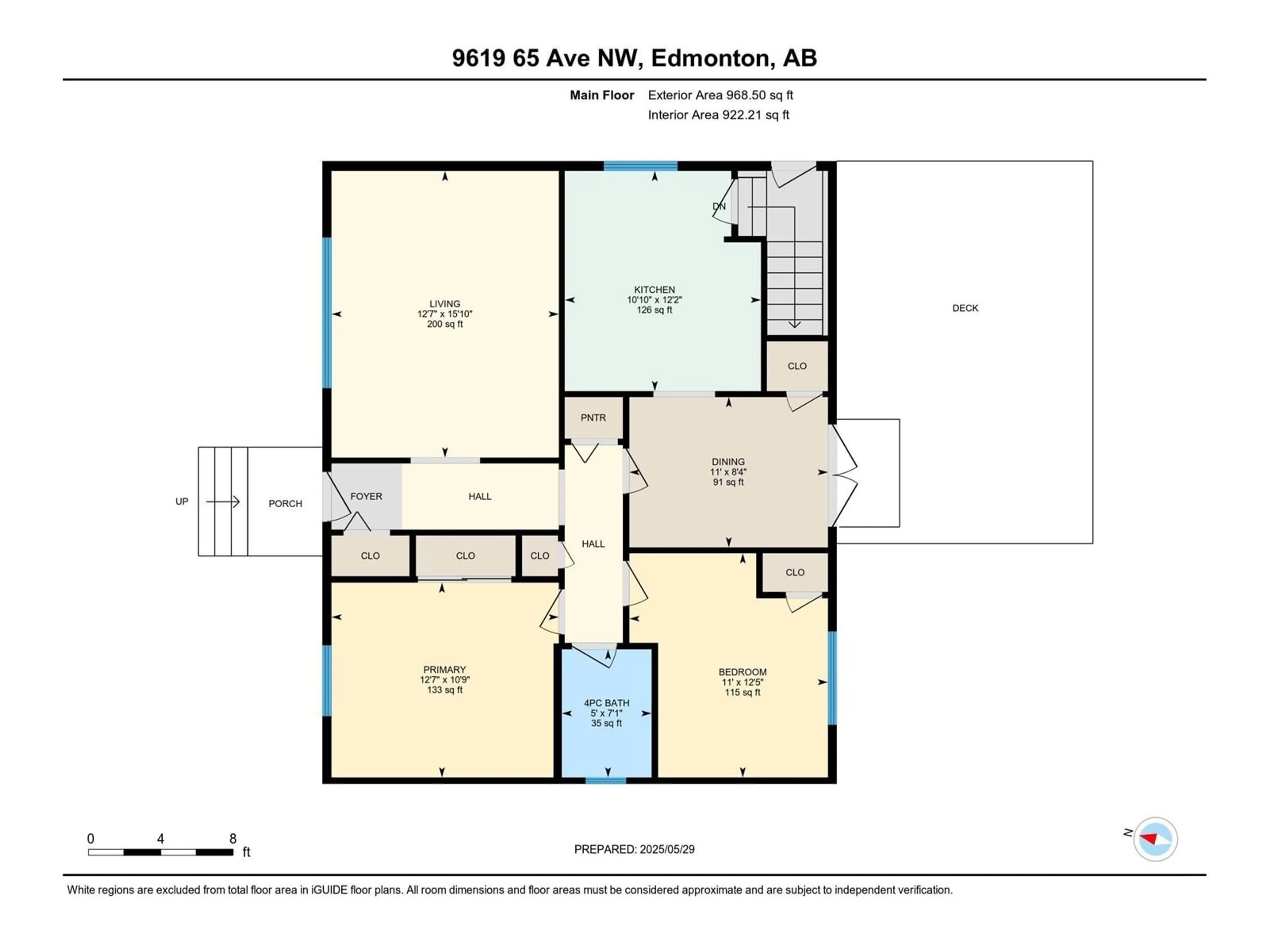 Floor plan for NW - 9619 65 AV, Edmonton Alberta T6E0K4