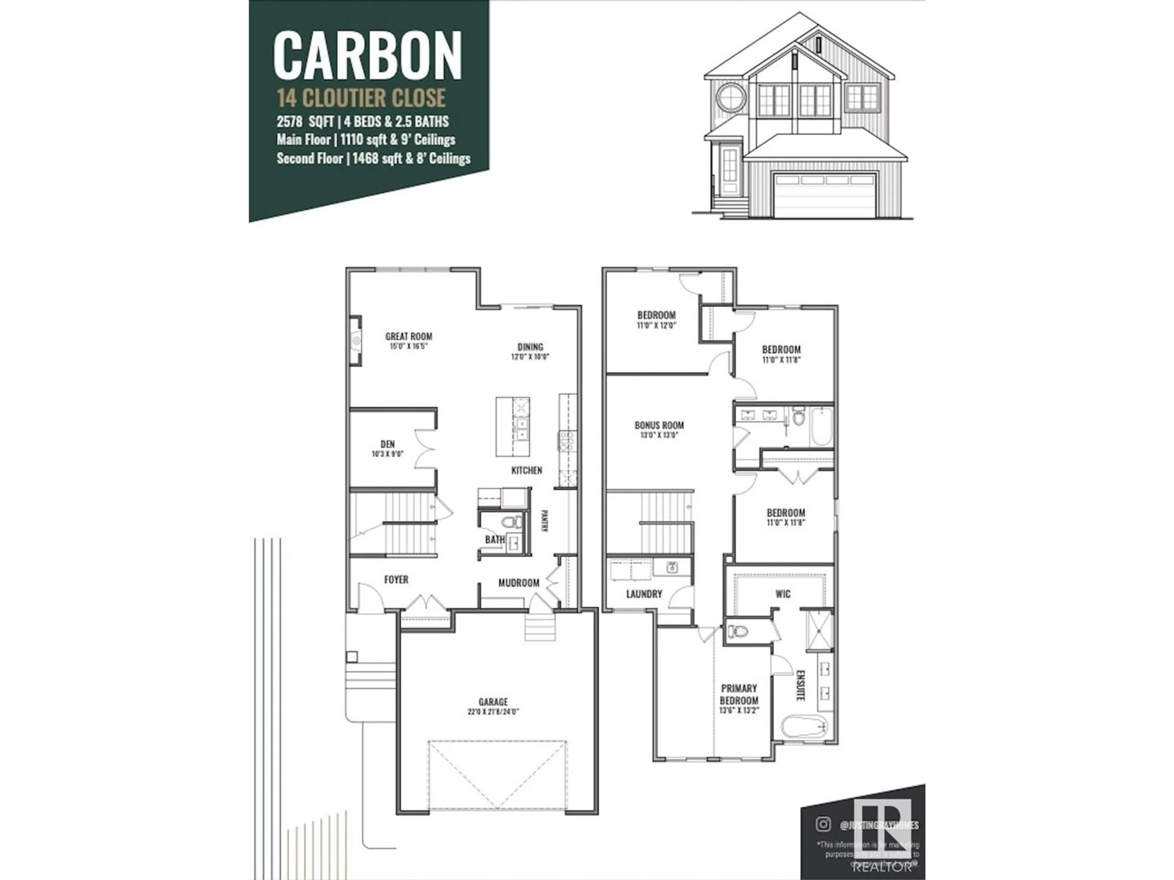 Floor plan for 14 CLOUTIER CL, St. Albert Alberta T8T2C9