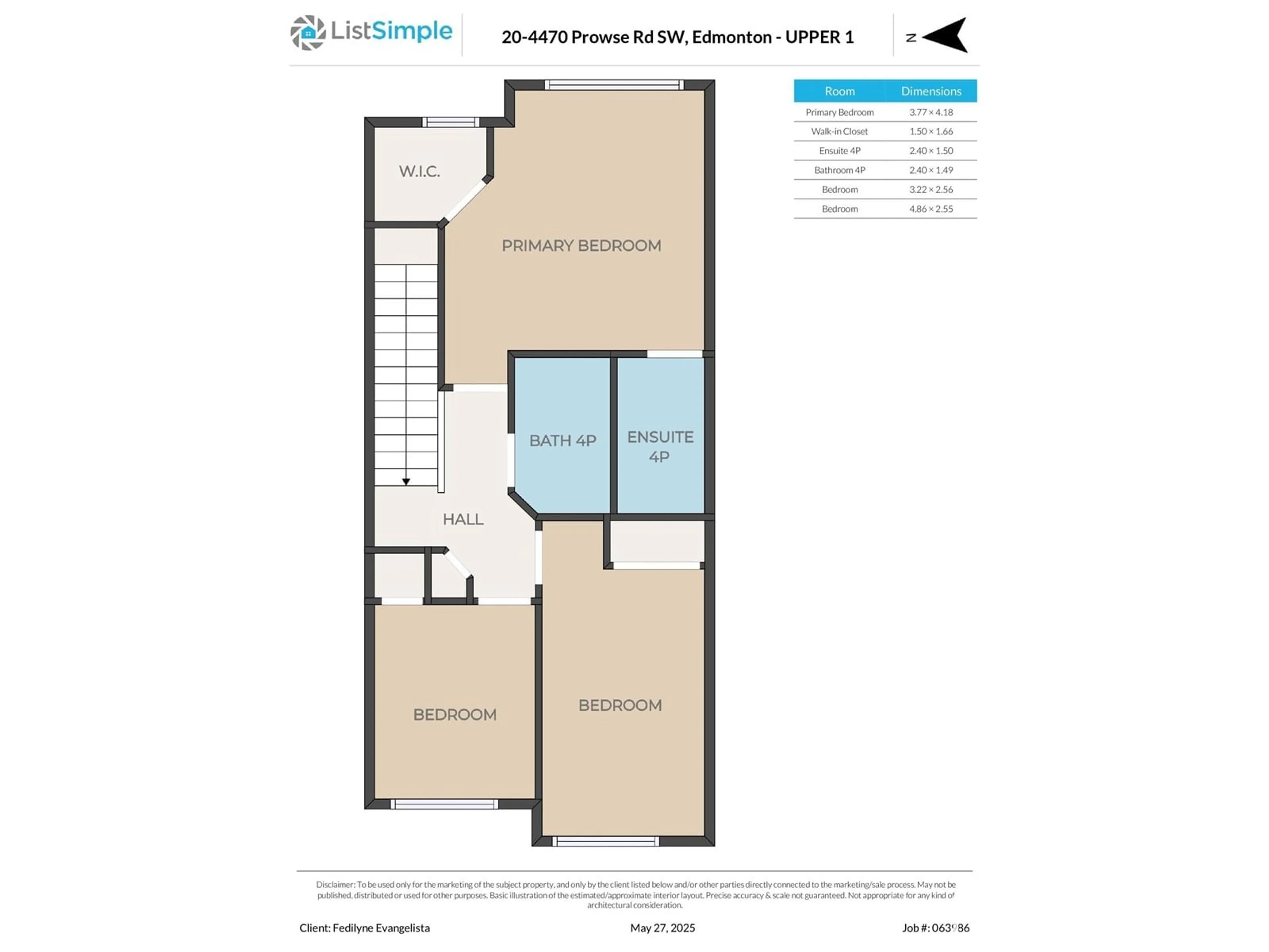 Floor plan for 4470 - 20 PROWSE RD, Edmonton Alberta T6W3R5