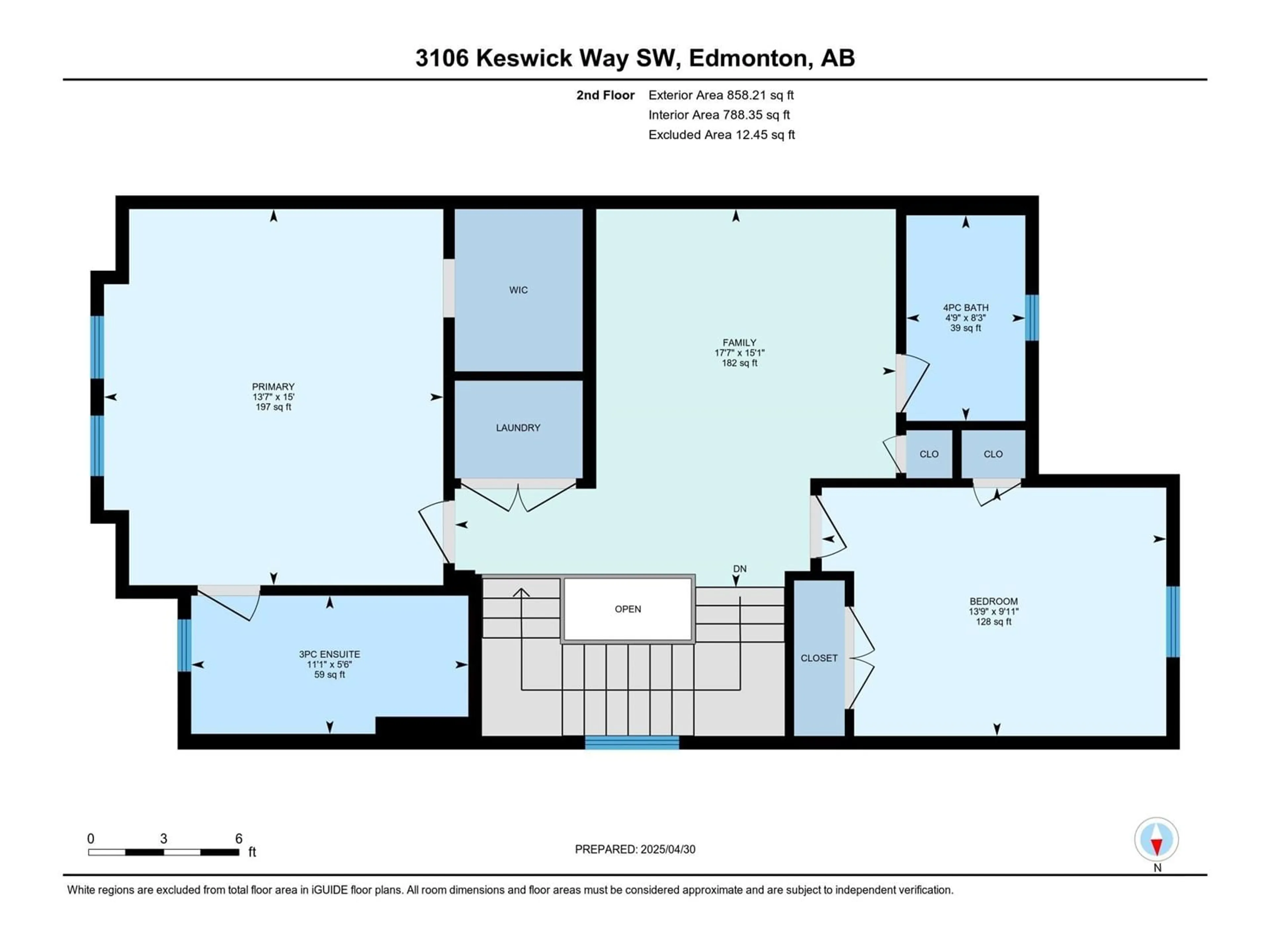 Floor plan for 3106 KESWICK WY, Edmonton Alberta T6W3X5