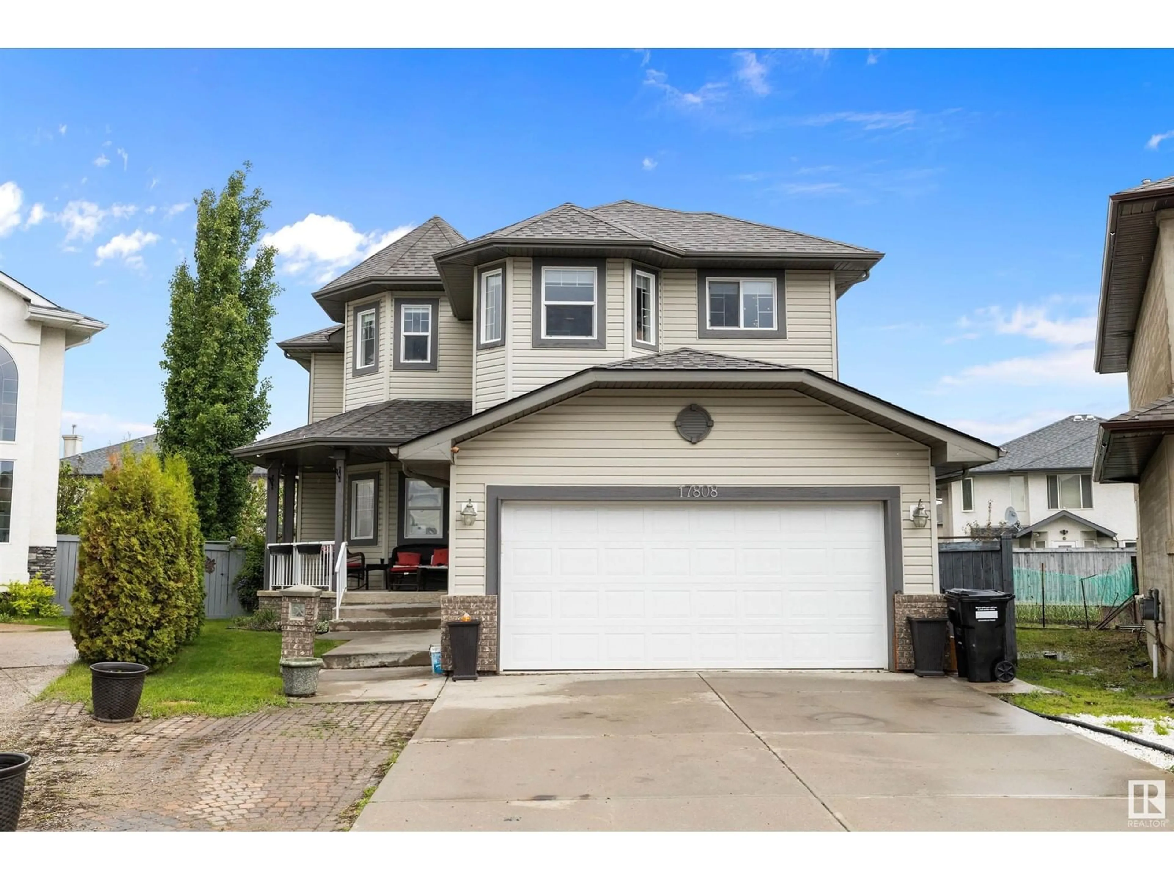 Home with vinyl exterior material, street for 17808 109 ST, Edmonton Alberta T5X6H6