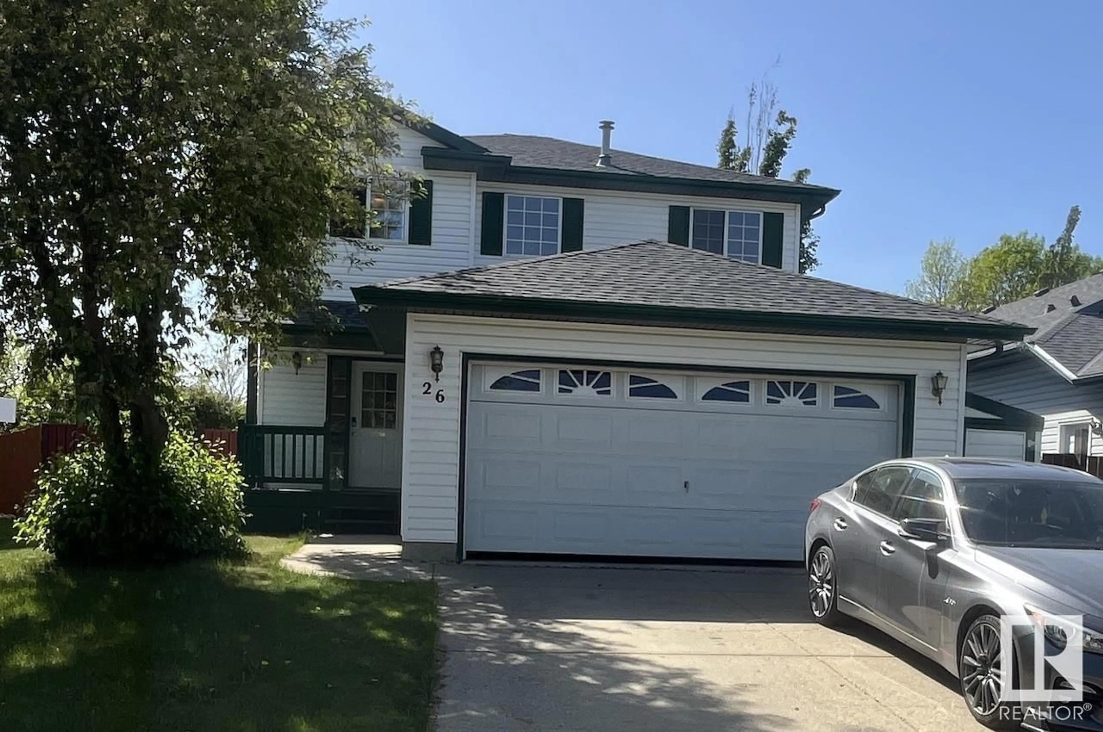 Home with vinyl exterior material, street for 26 DARTMOUTH CR, St. Albert Alberta T8N6V8