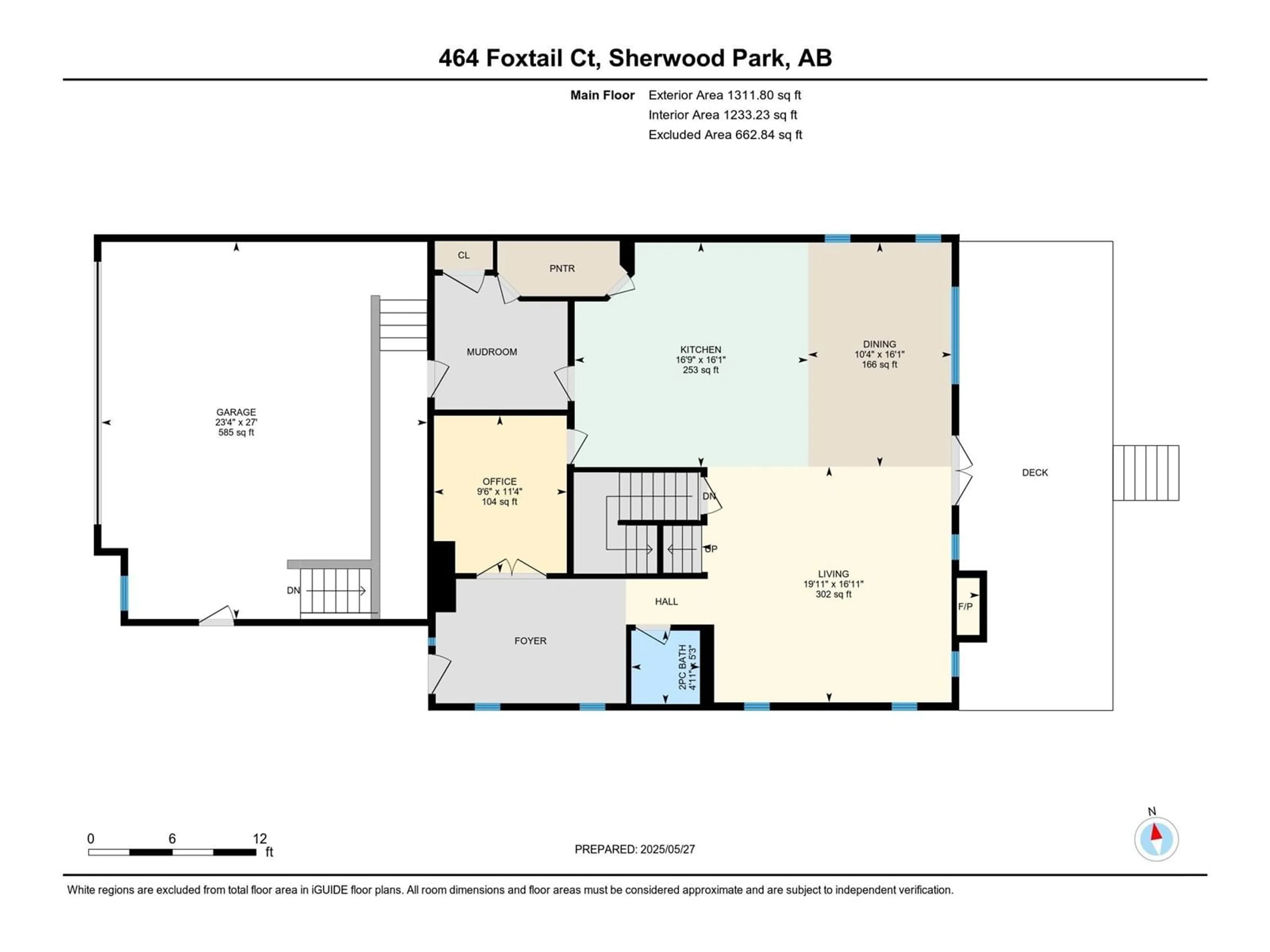 Floor plan for 464 FOXTAIL CT, Sherwood Park Alberta T8A3K2