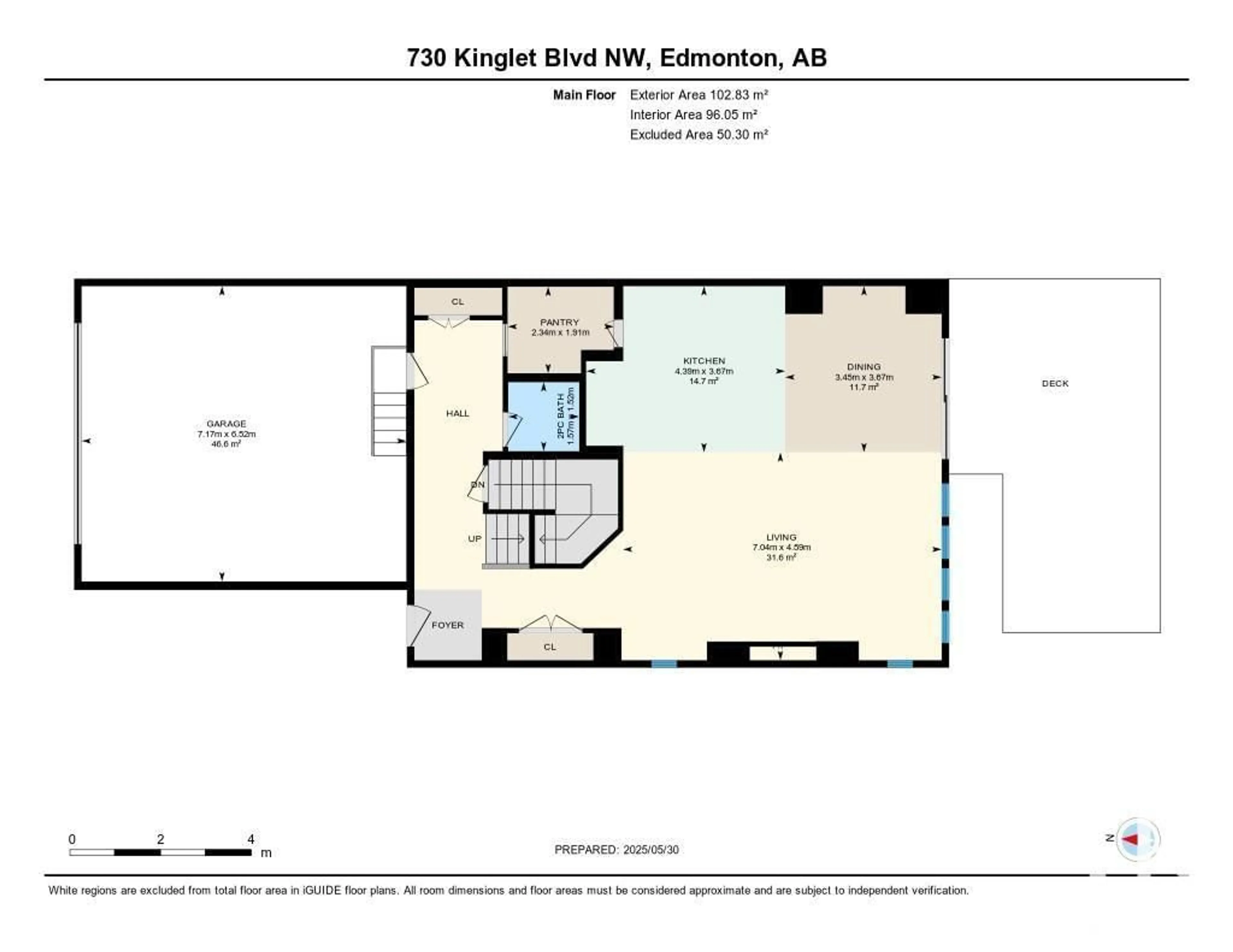 Floor plan for 730 KINGLET BV, Edmonton Alberta T5S0N9