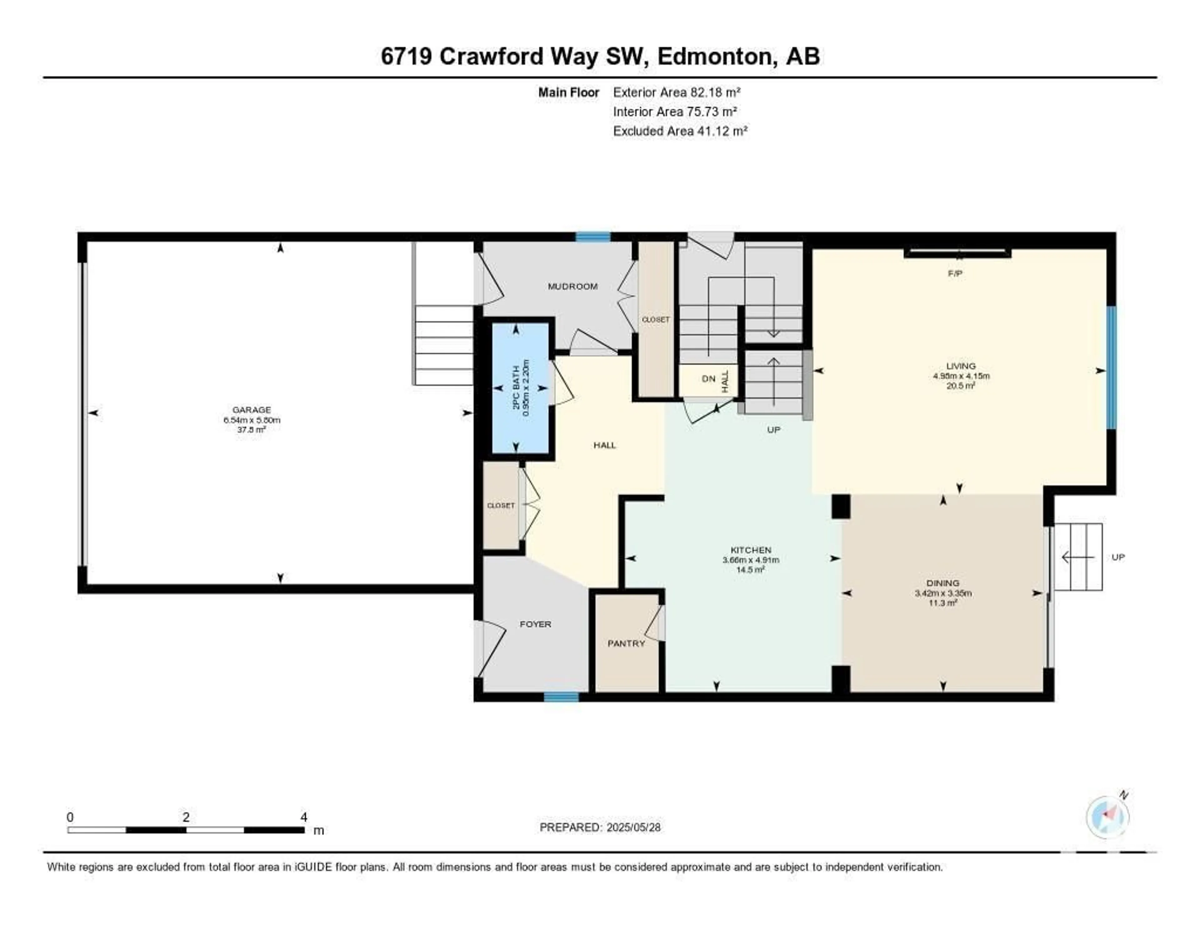 Floor plan for 6719 CRAWFORD WY, Edmonton Alberta T6W4L7