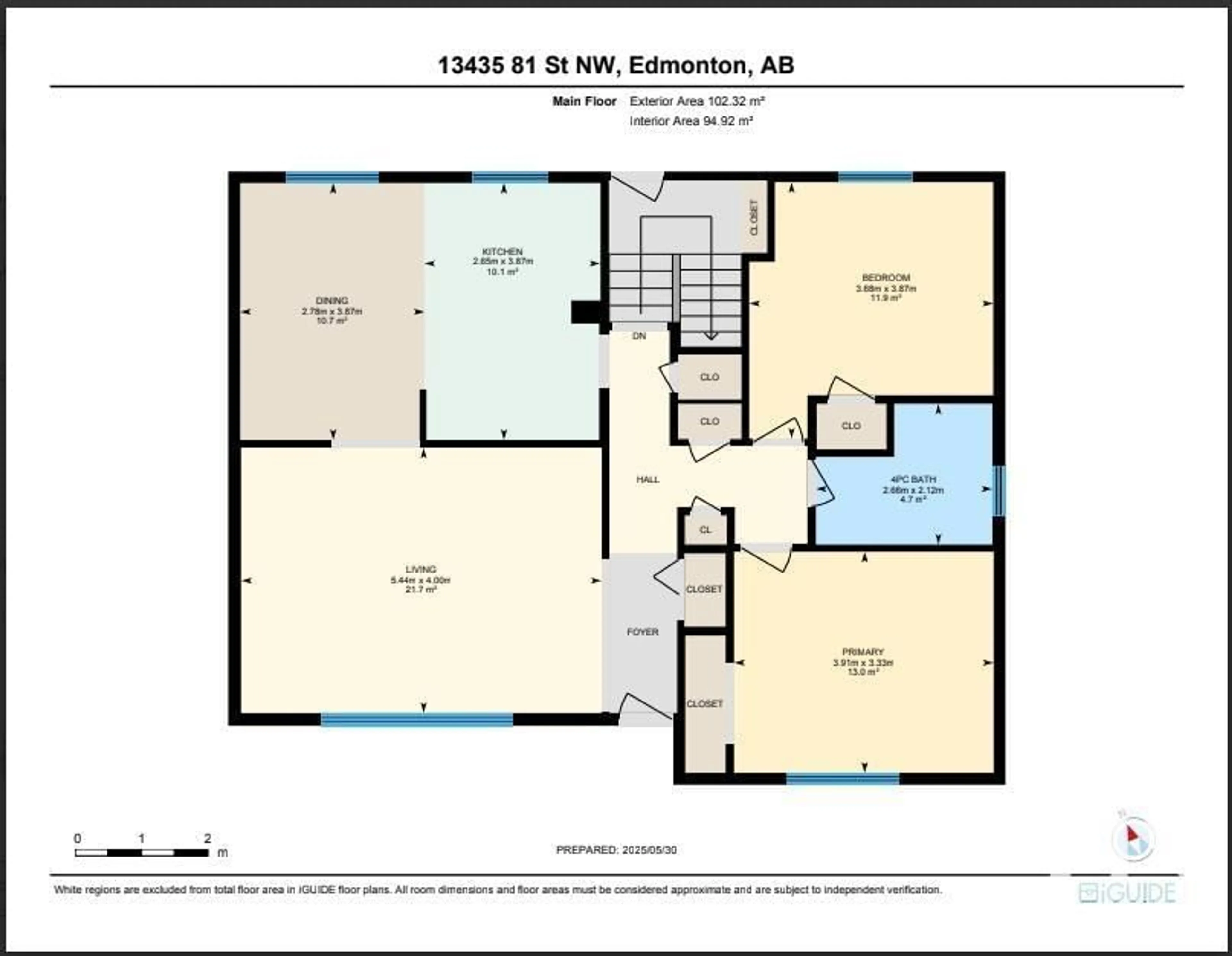 Floor plan for 13435 81 ST, Edmonton Alberta T5C1N8