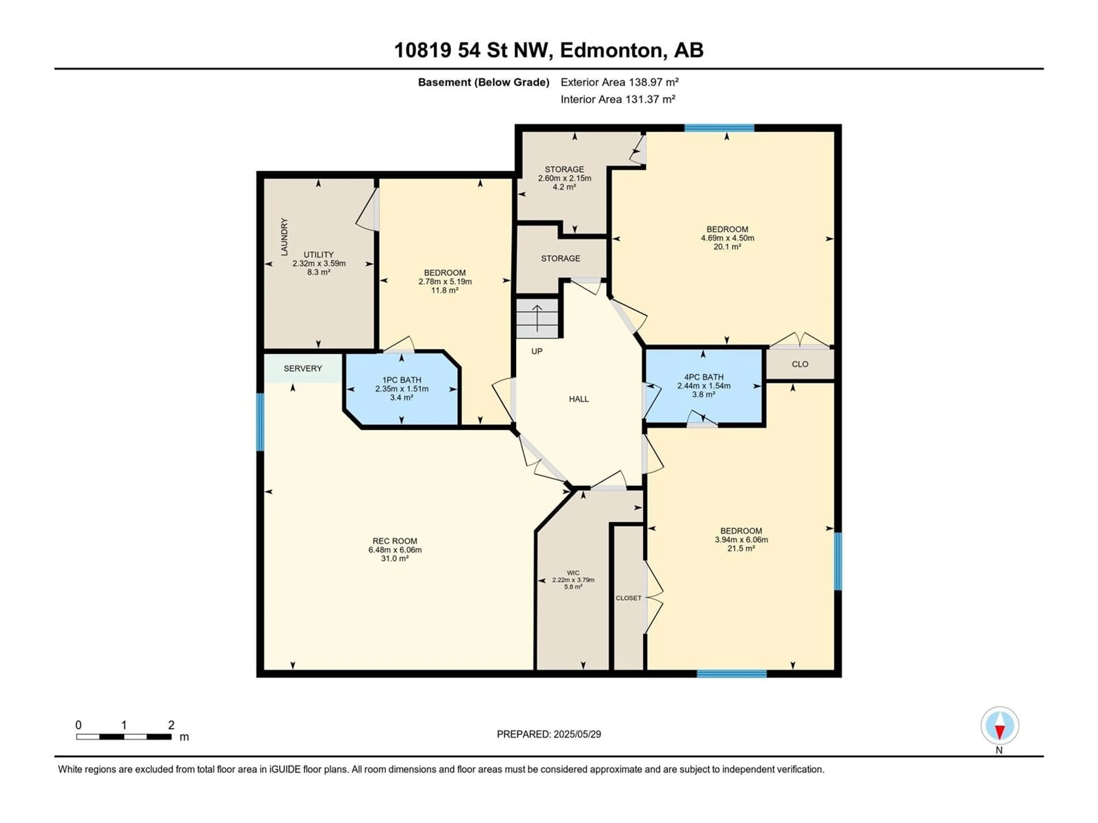 Floor plan for 10819 54 ST, Edmonton Alberta T6A2H8