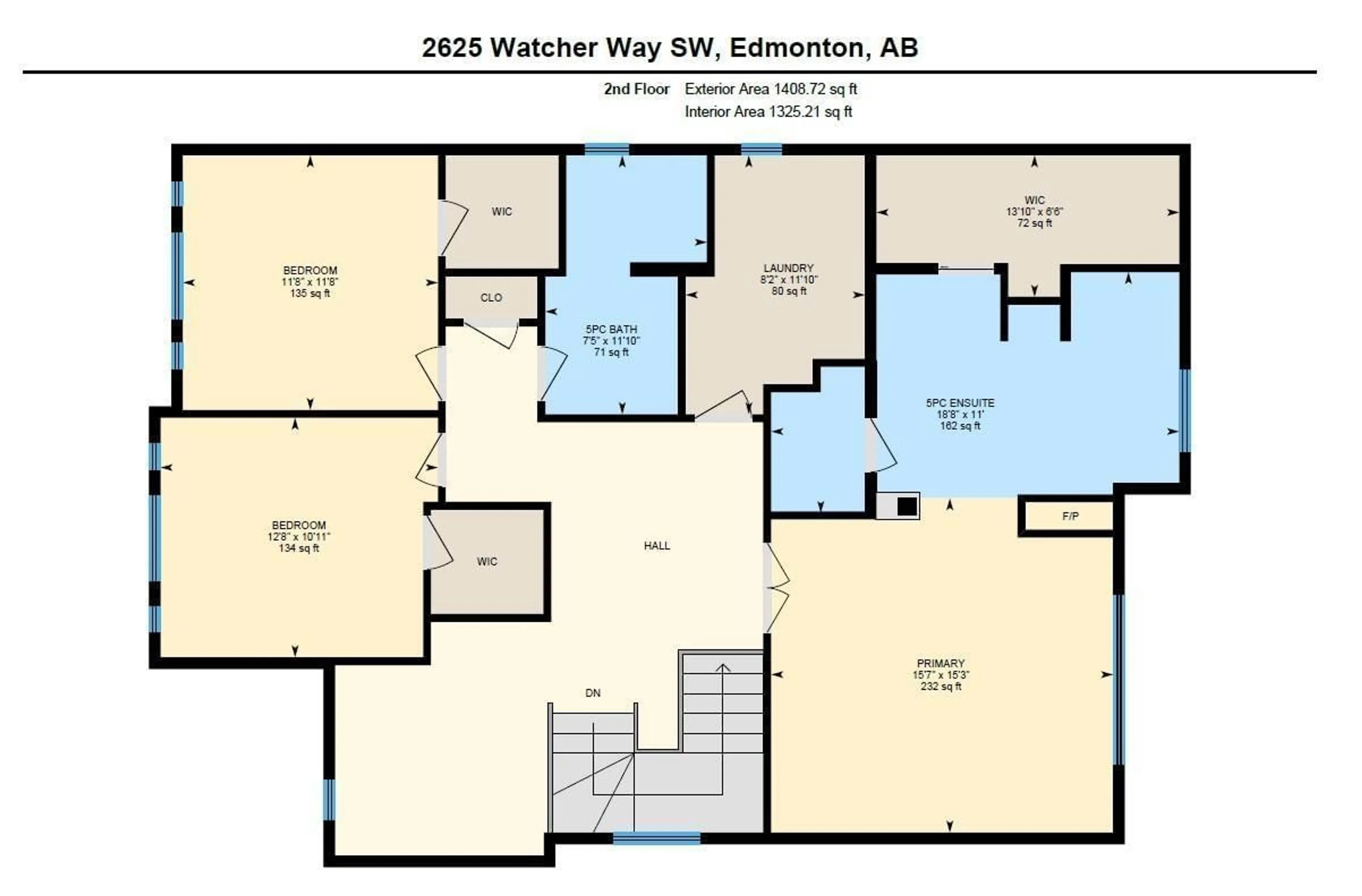 Floor plan for SW - 2625 WATCHER WY, Edmonton Alberta T6W0X7