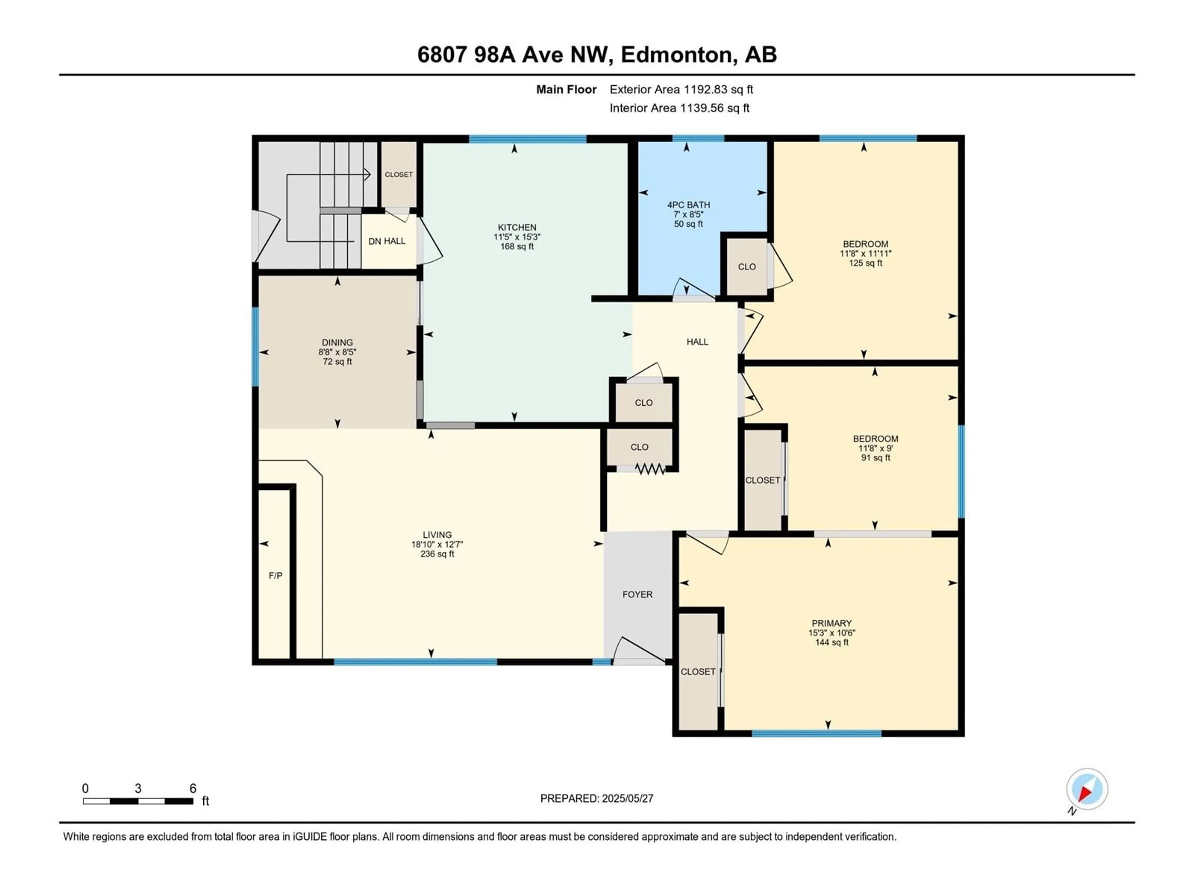 Floor plan for NW - 6807 98A AV, Edmonton Alberta T6A0B9