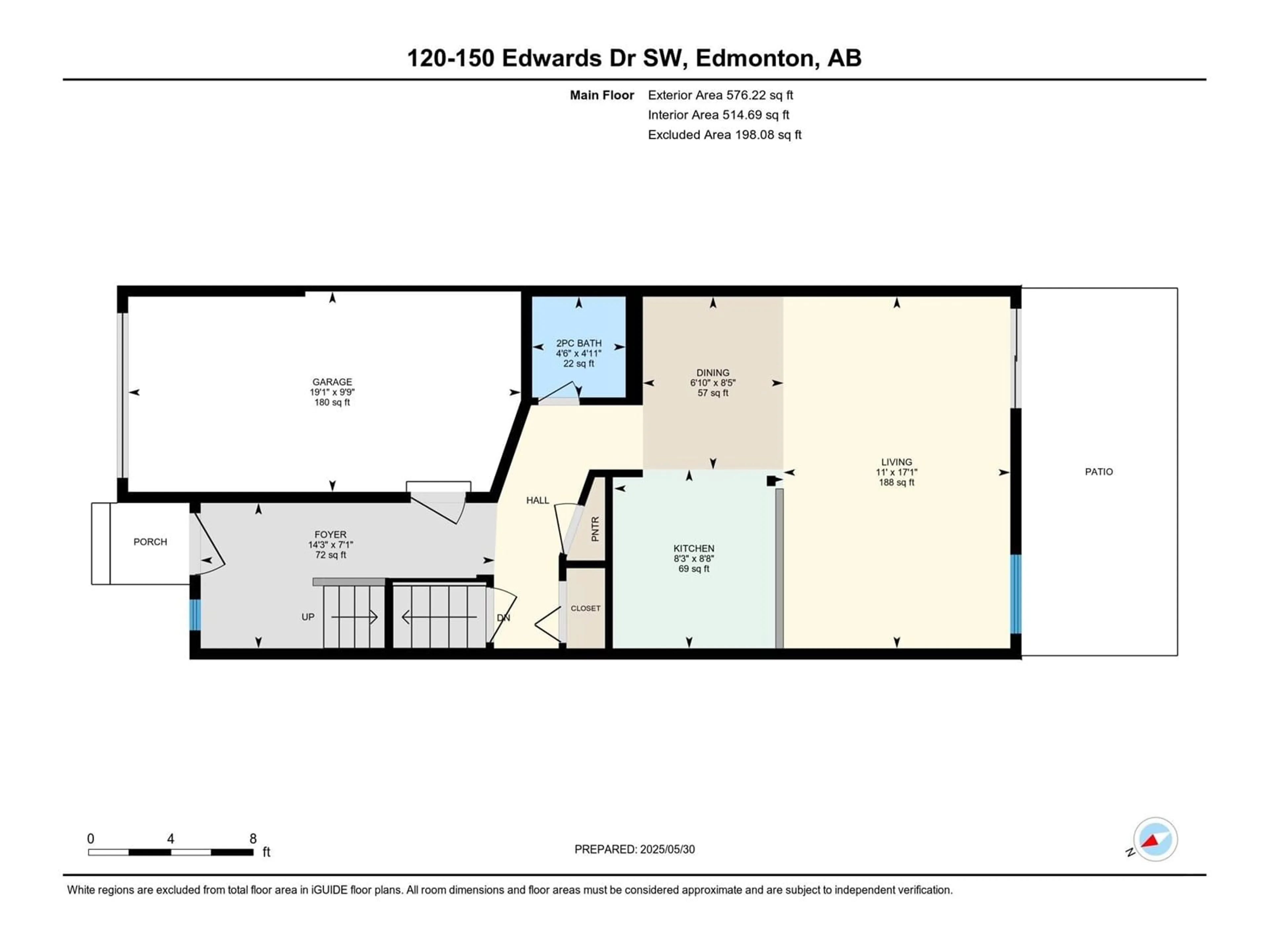 Floor plan for 150 - 120 EDWARDS DR, Edmonton Alberta T6X1M4