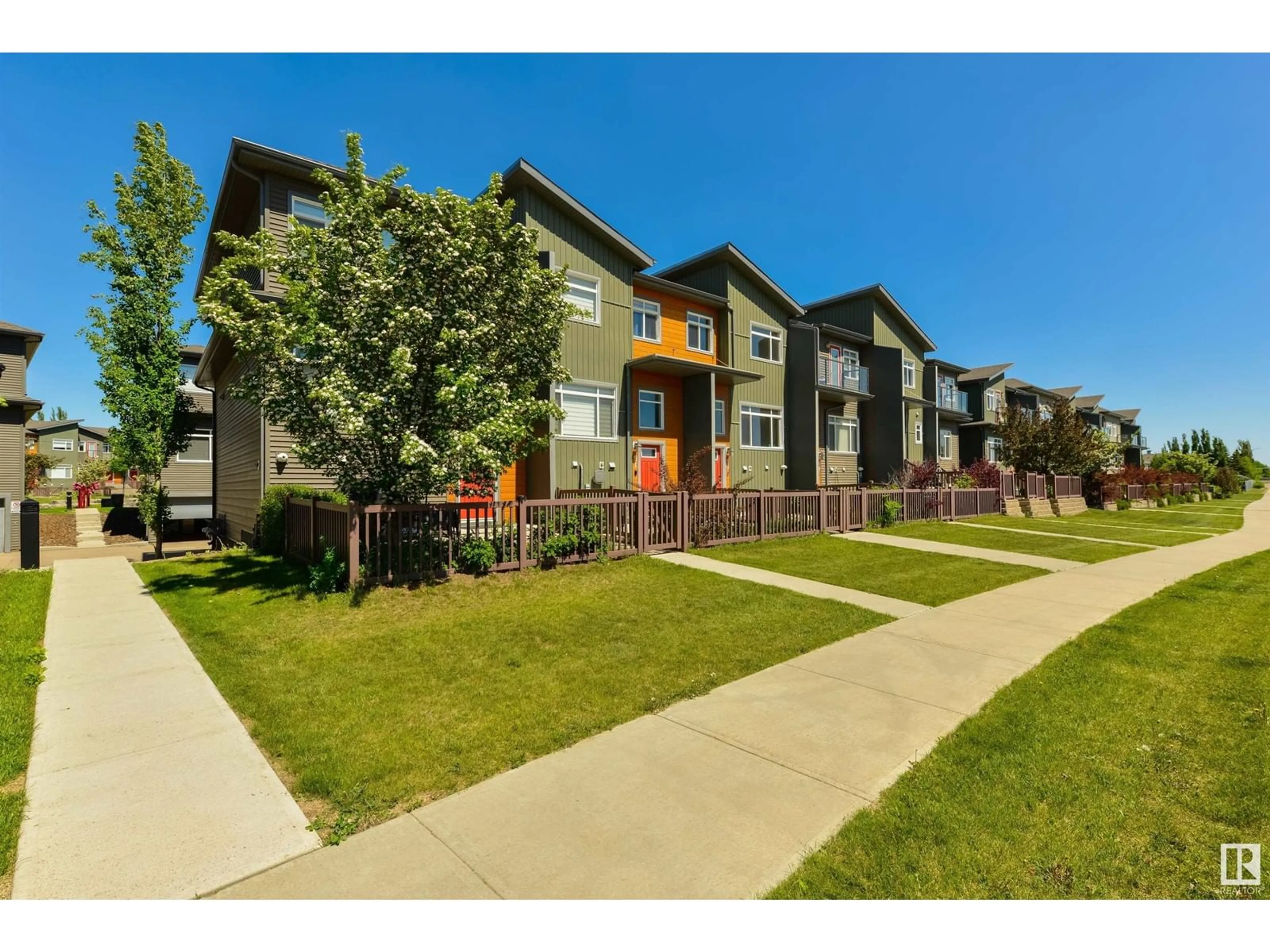 A pic from outside/outdoor area/front of a property/back of a property/a pic from drone, street for #50 - 7503 GETTY GATE, Edmonton Alberta T5T4S8