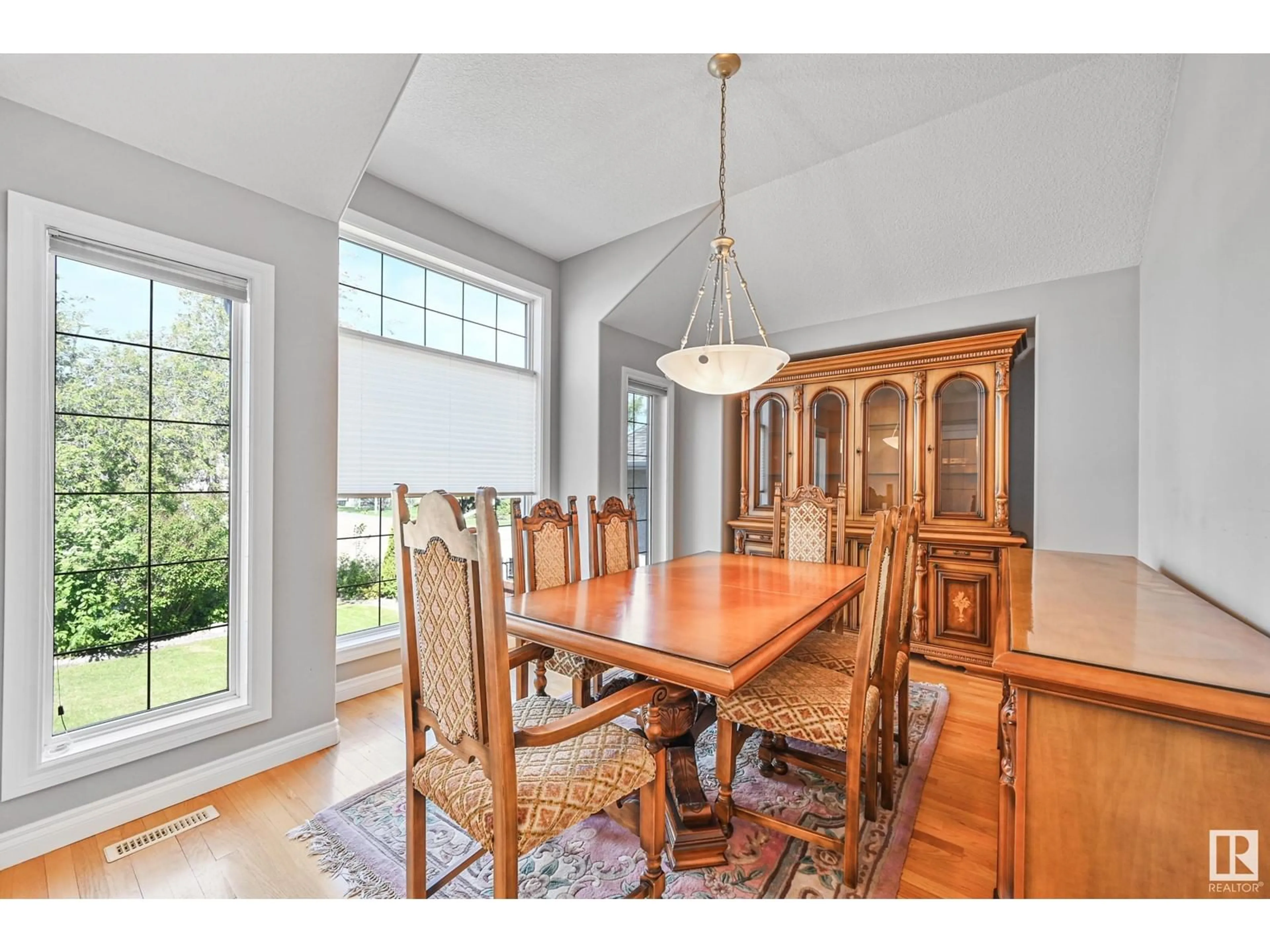Dining room, wood/laminate floor for 189 KULAWY DR, Edmonton Alberta T6L7E4