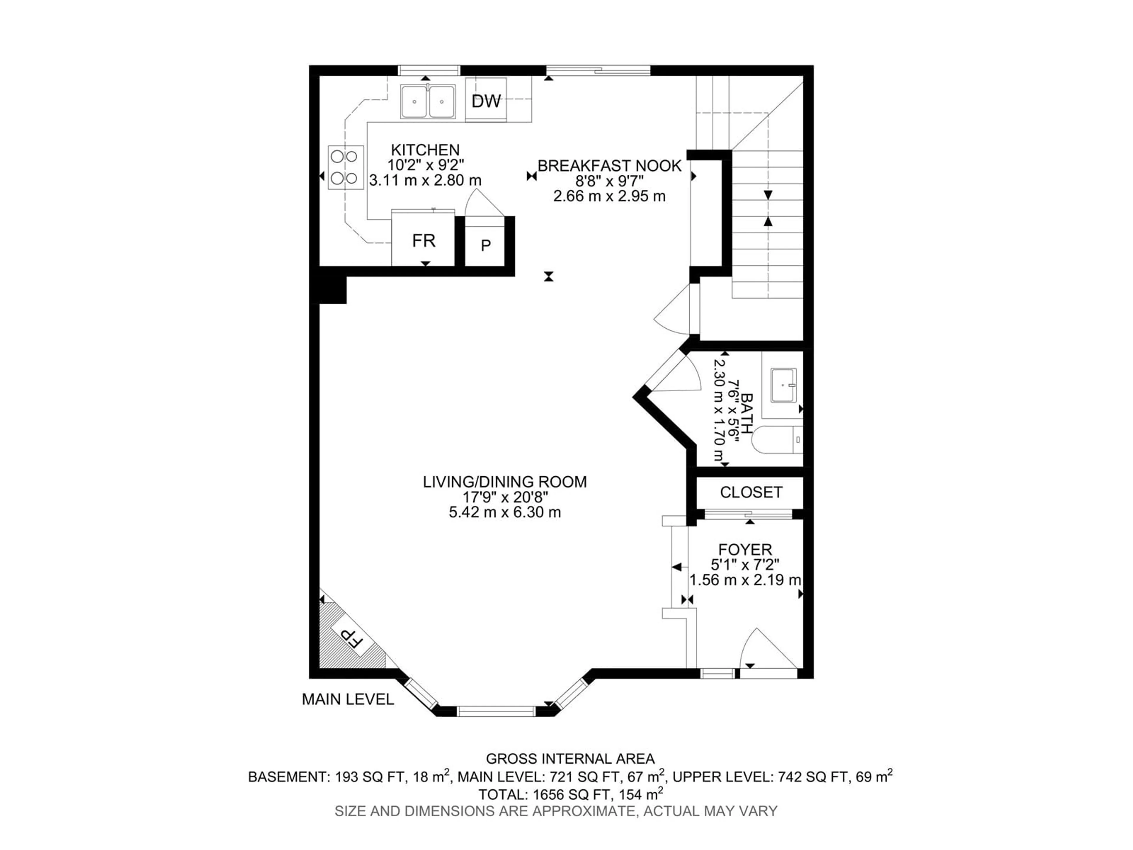 Floor plan for NW - 8351 160 AV, Edmonton Alberta T5Z3G9