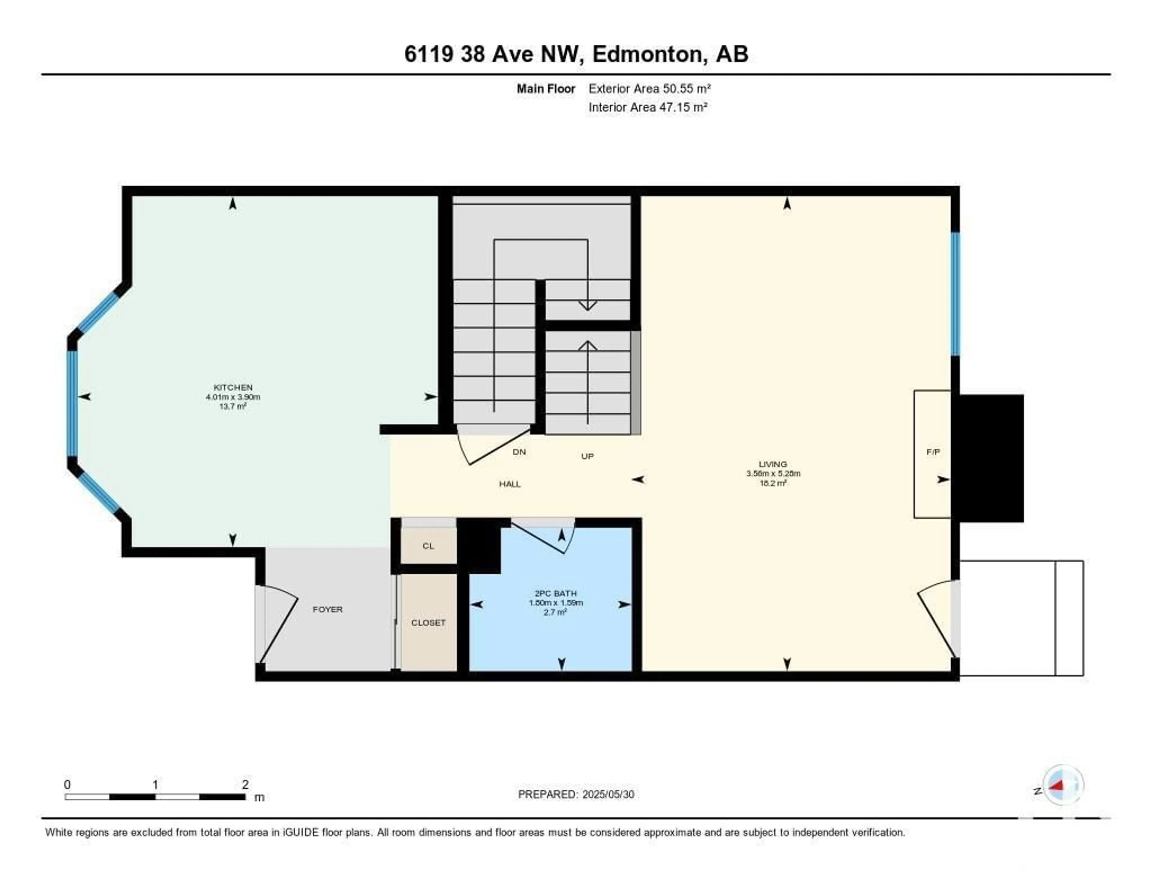 Floor plan for 6119 38 AV, Edmonton Alberta T6L3Z5