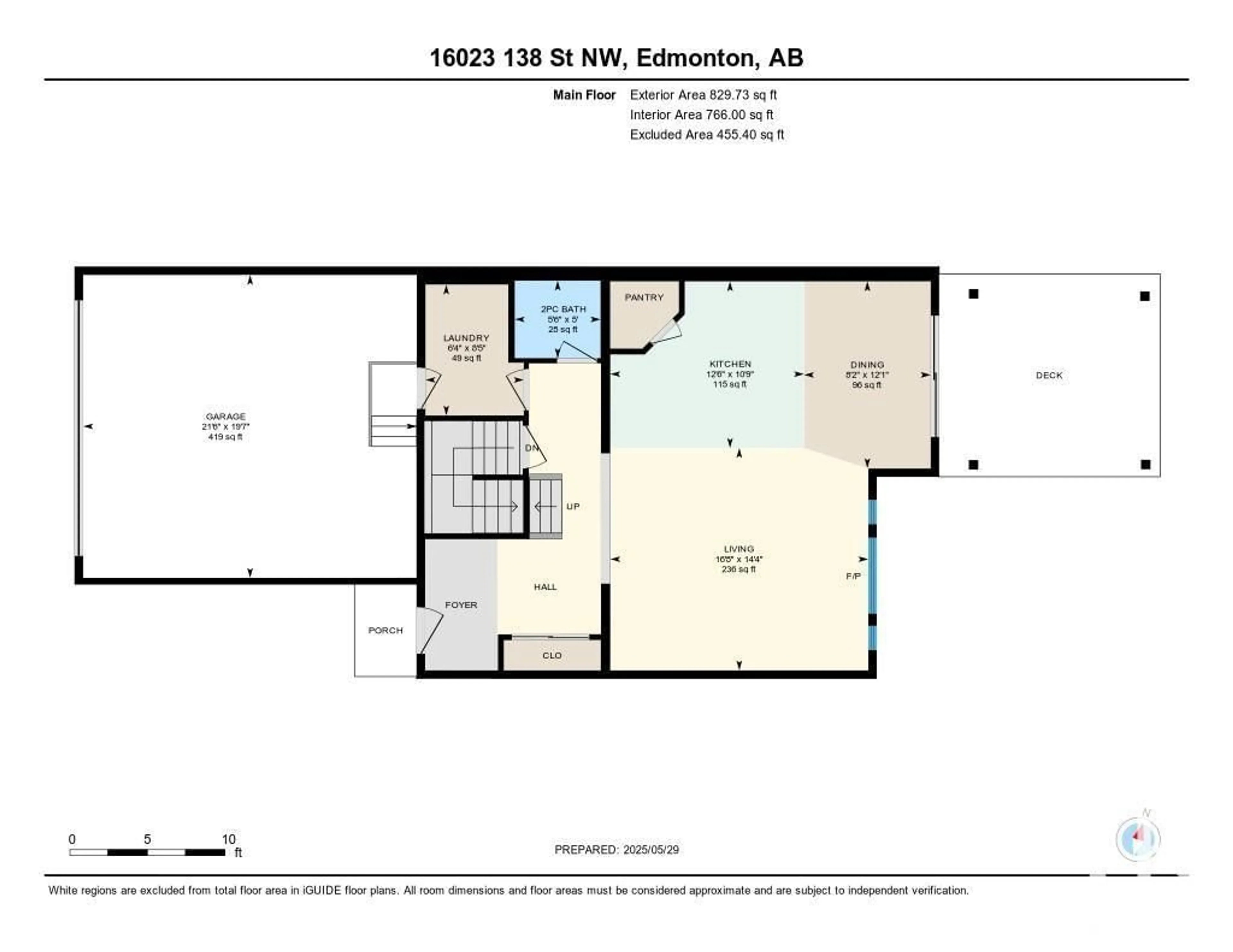 Floor plan for NW - 16023 138 ST, Edmonton Alberta T6V0E2