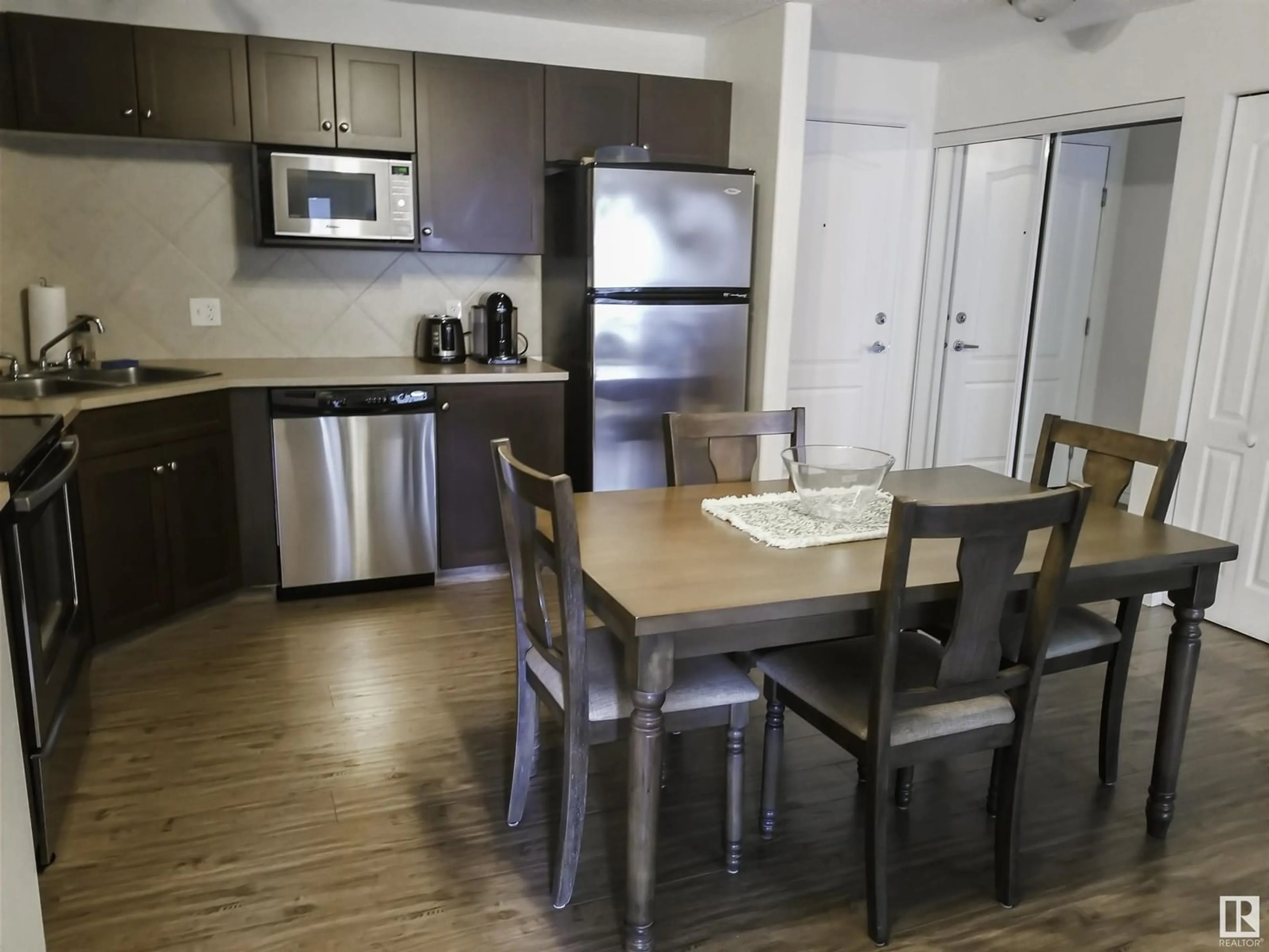 Standard kitchen, wood/laminate floor for 9363 NW - 1332 SIMPSON DR, Edmonton Alberta T6R0N2