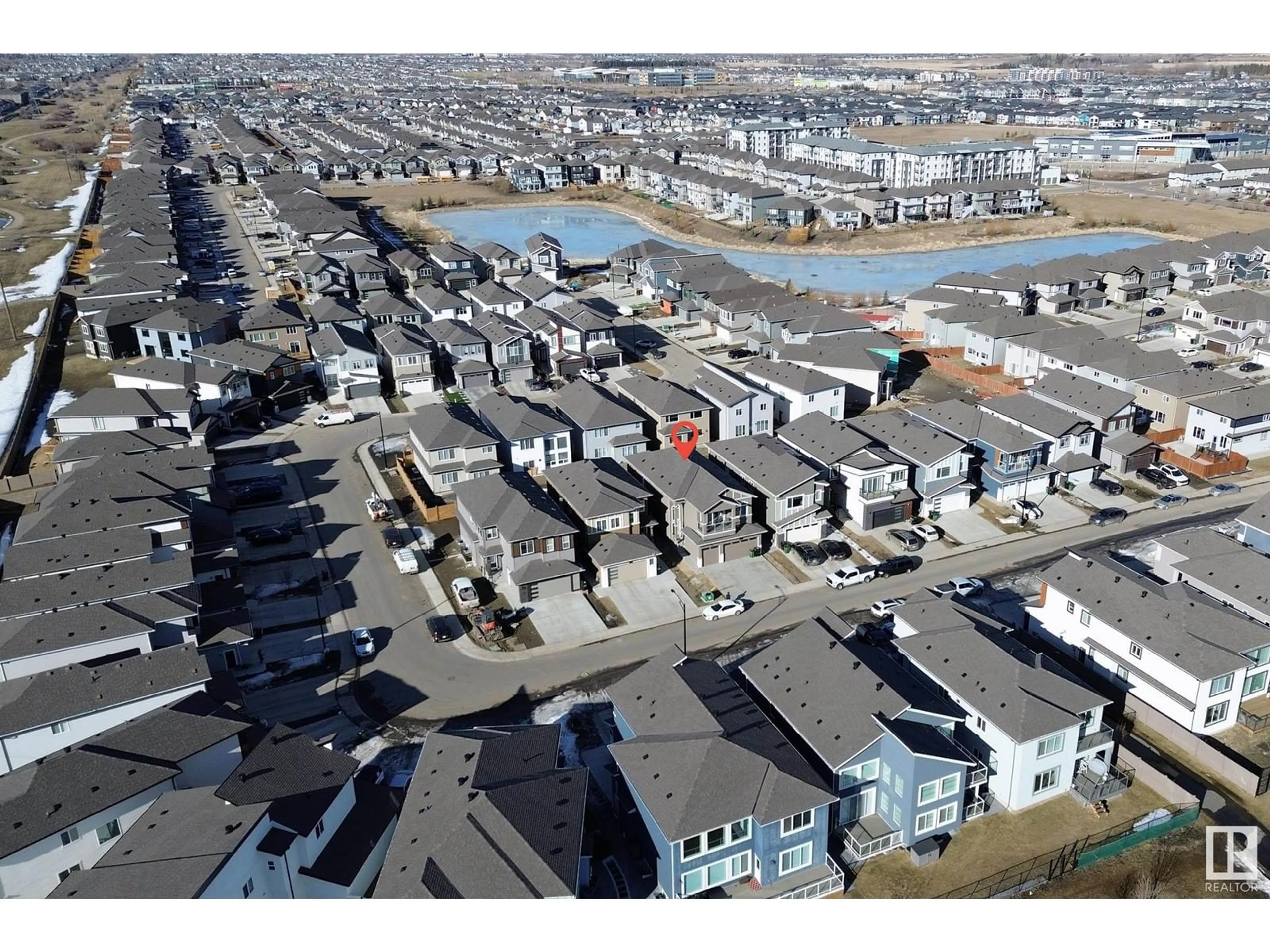 A pic from outside/outdoor area/front of a property/back of a property/a pic from drone, street for 2538 14A NW, Edmonton Alberta T6T2T6